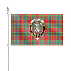 McLean of Duart Modern Tartan Crest House Flag
