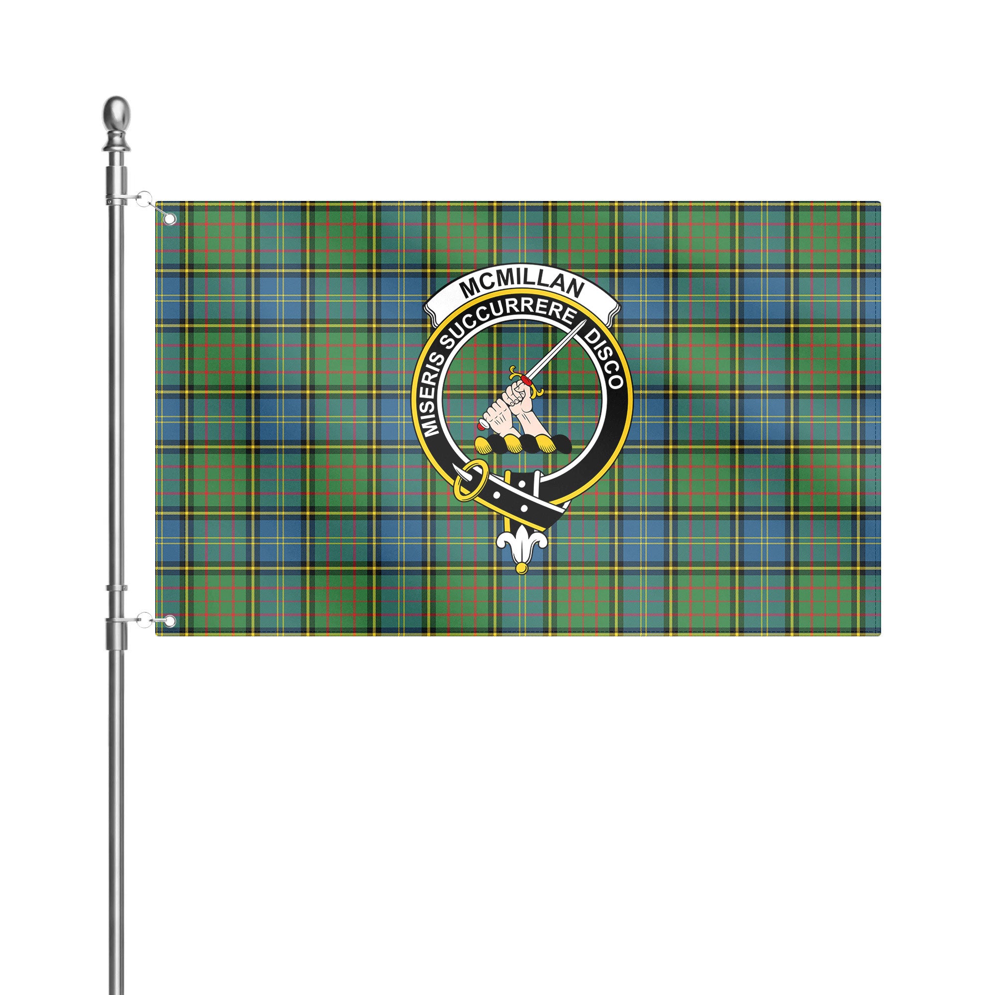 McMillan Hunting Ancient Tartan Crest House Flag