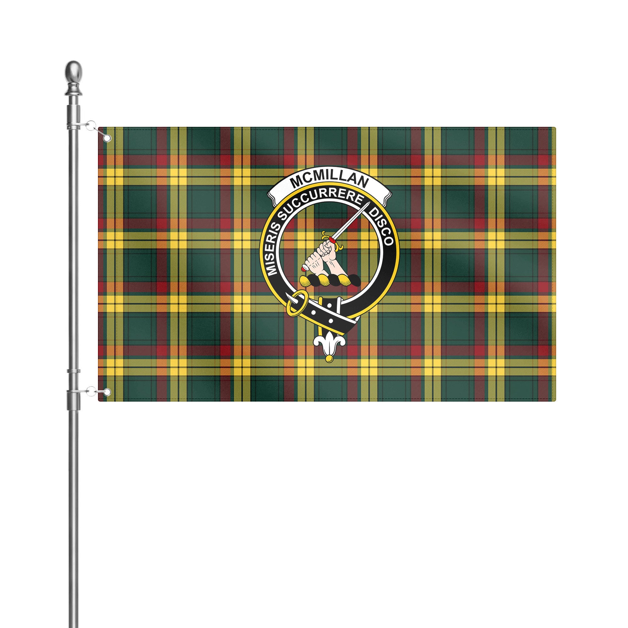 McMillan Old Modern Tartan Crest House Flag