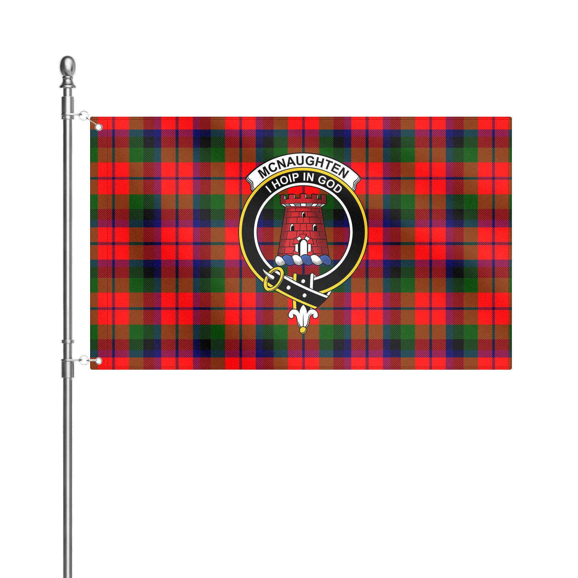 McNaughten Tartan Crest House Flag