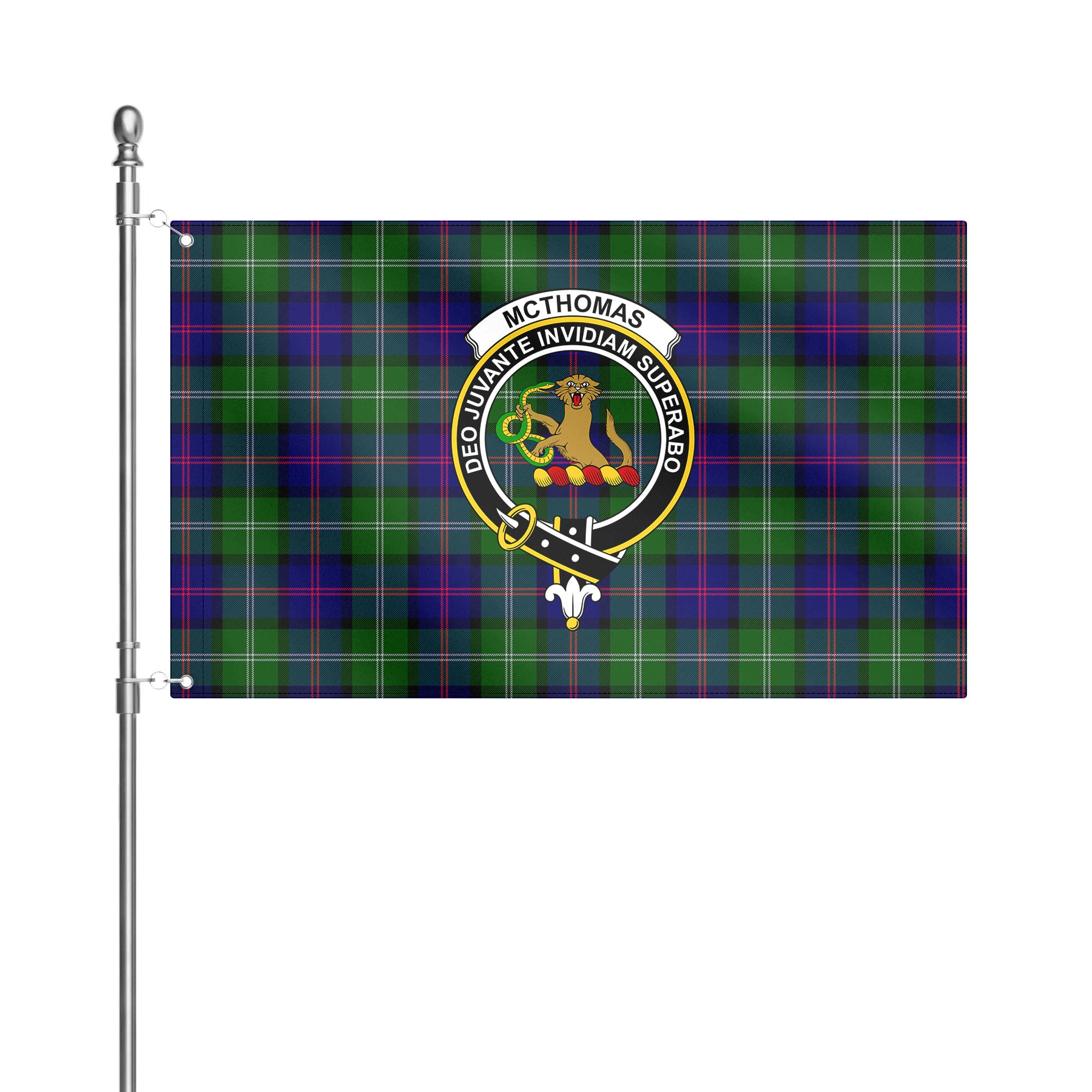 McThomas Modern Tartan Crest House Flag