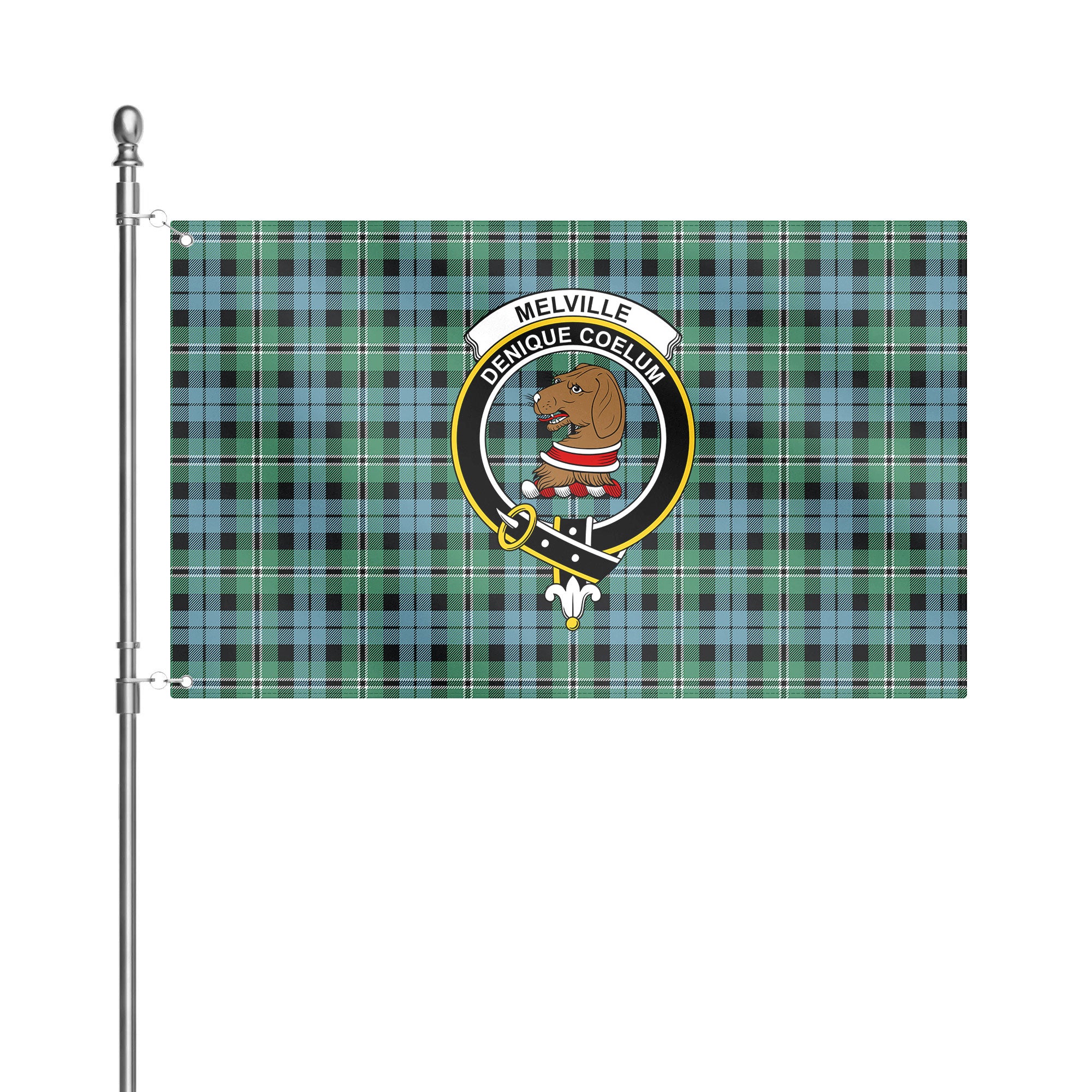 Melville Tartan Crest House Flag