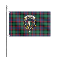 Mitchell Modern Tartan Crest House Flag