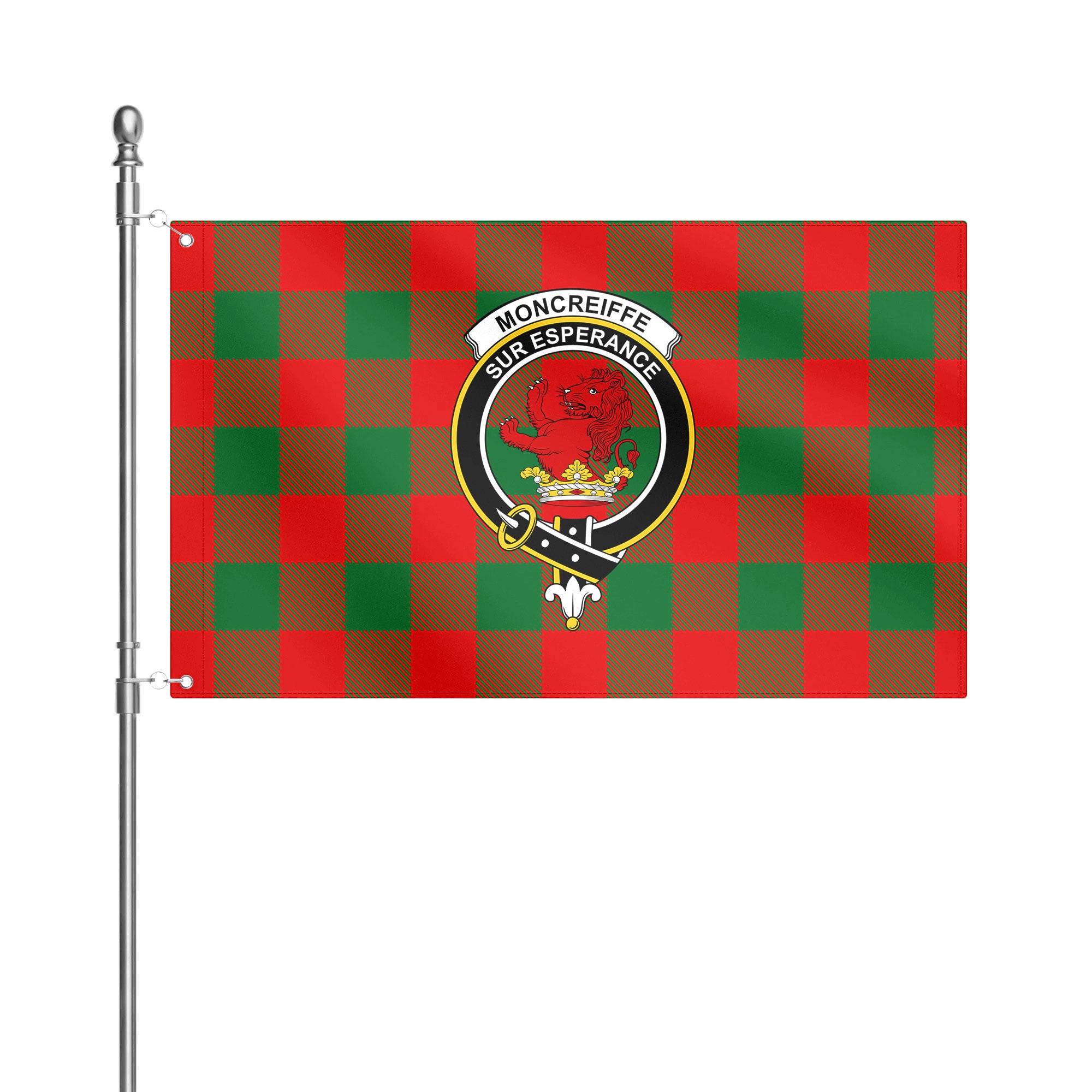Moncreiffe (or Moncreiff) Tartan Crest House Flag