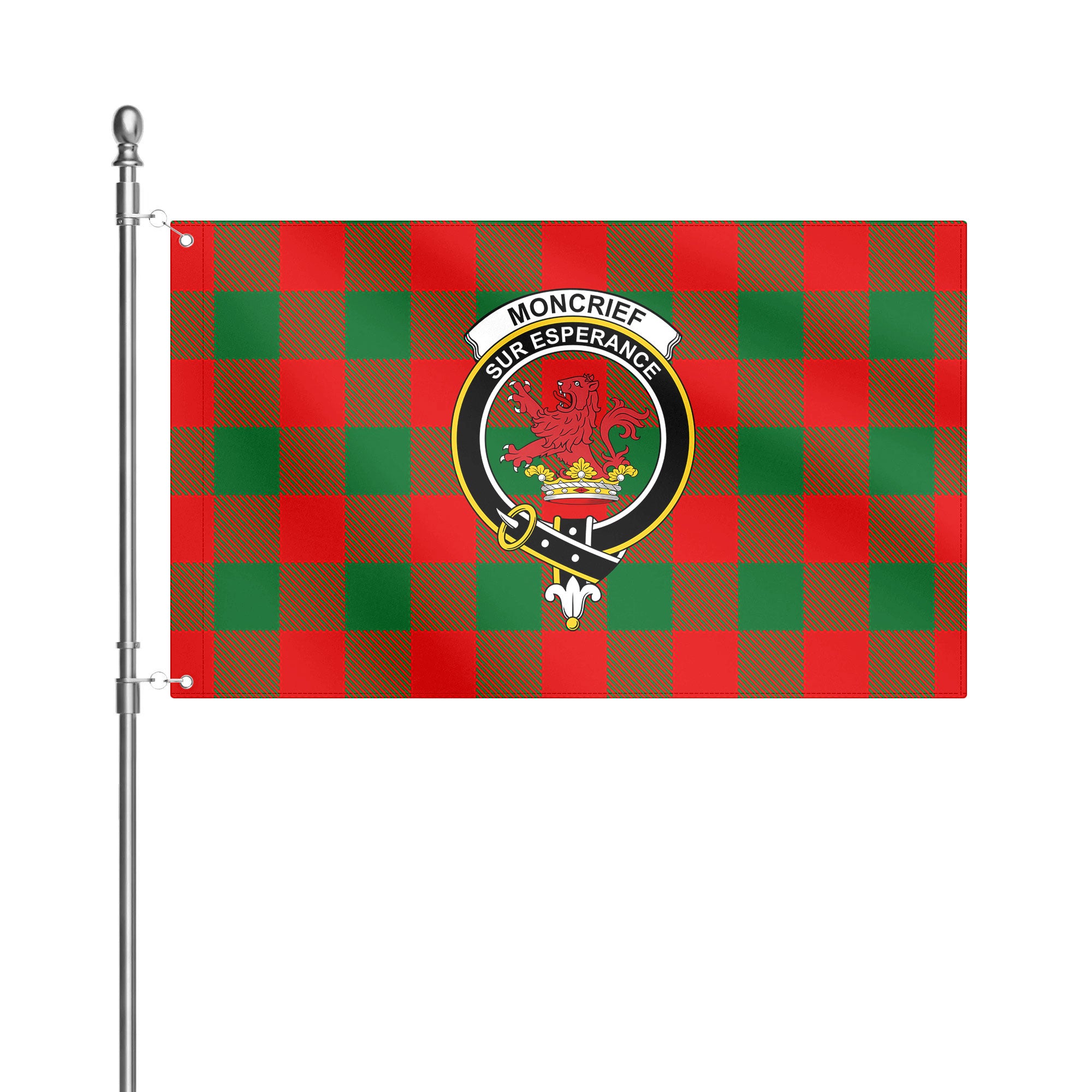 Moncrief Tartan Crest House Flag