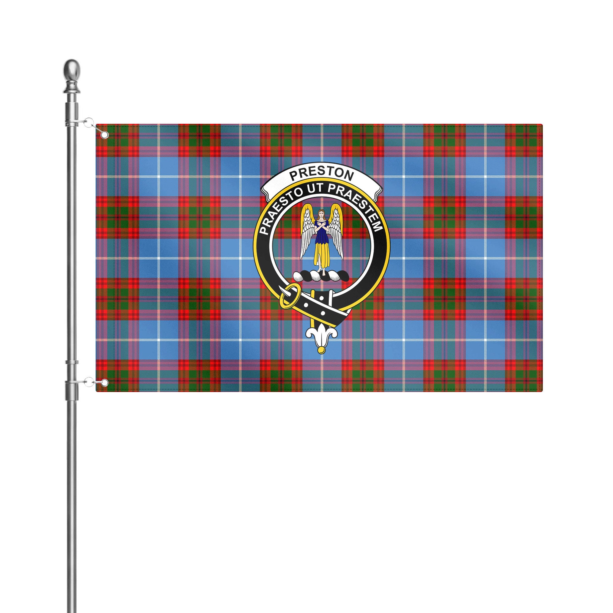 Preston Tartan Crest House Flag