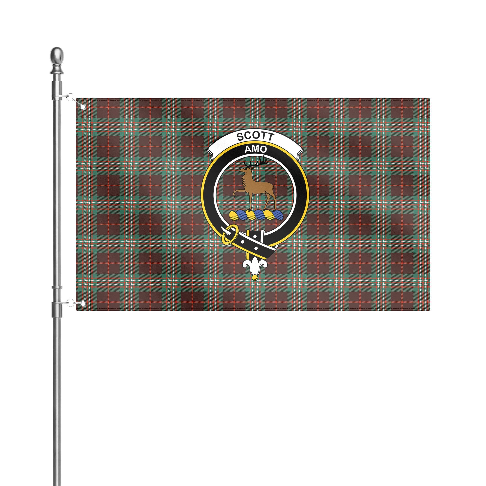 Scott Brown Ancient Tartan Crest House Flag