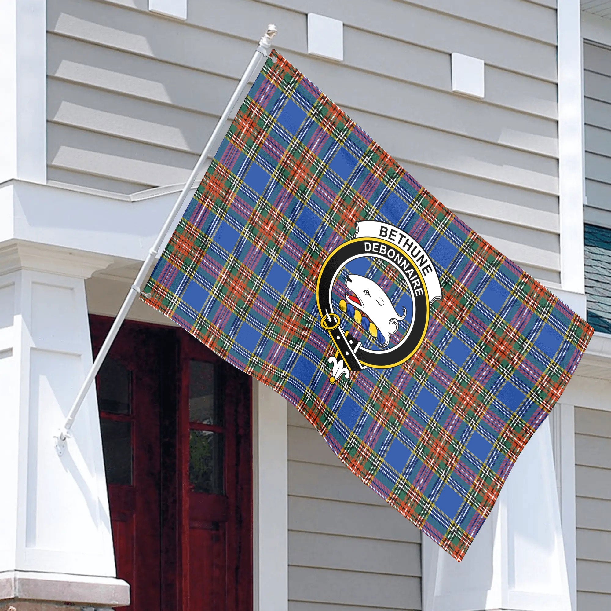 Bethune Ancient Tartan Crest House Flag