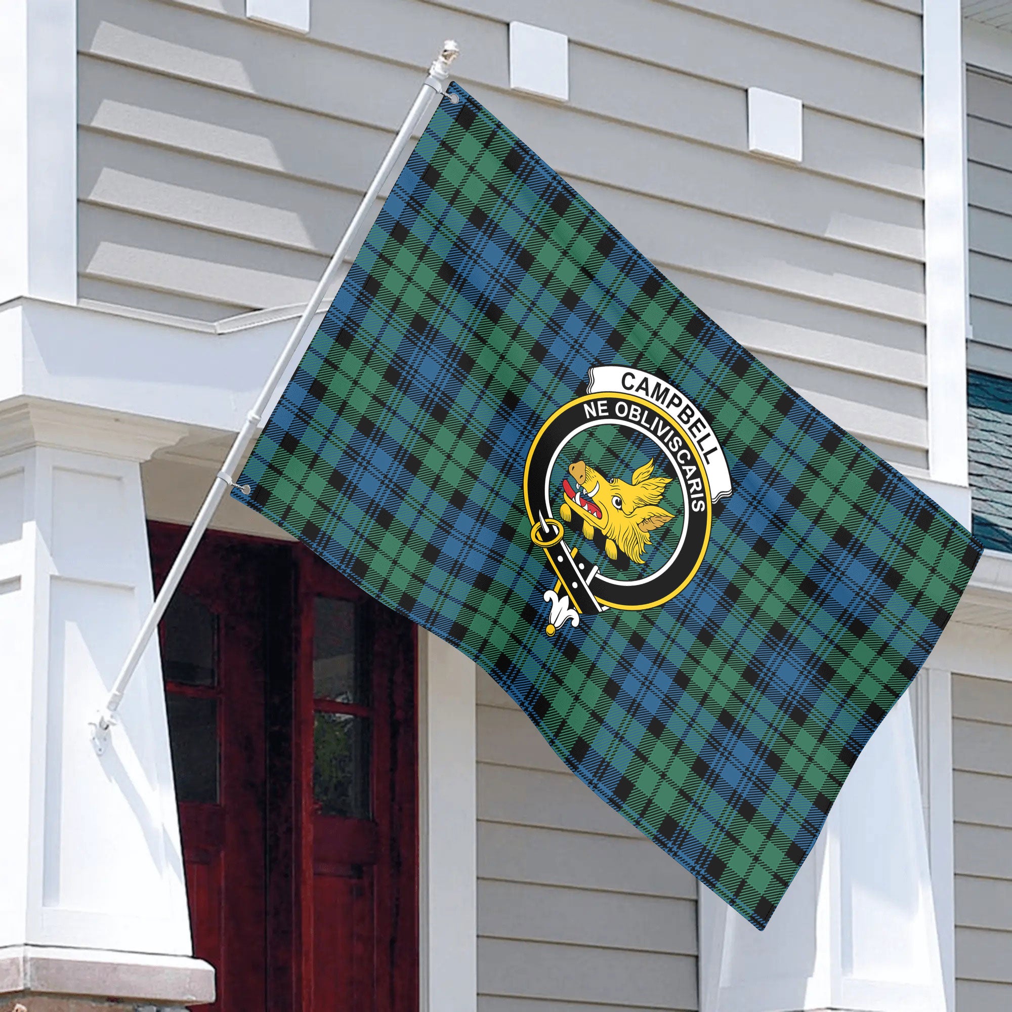 Campbell Ancient 02 Tartan Crest House Flag