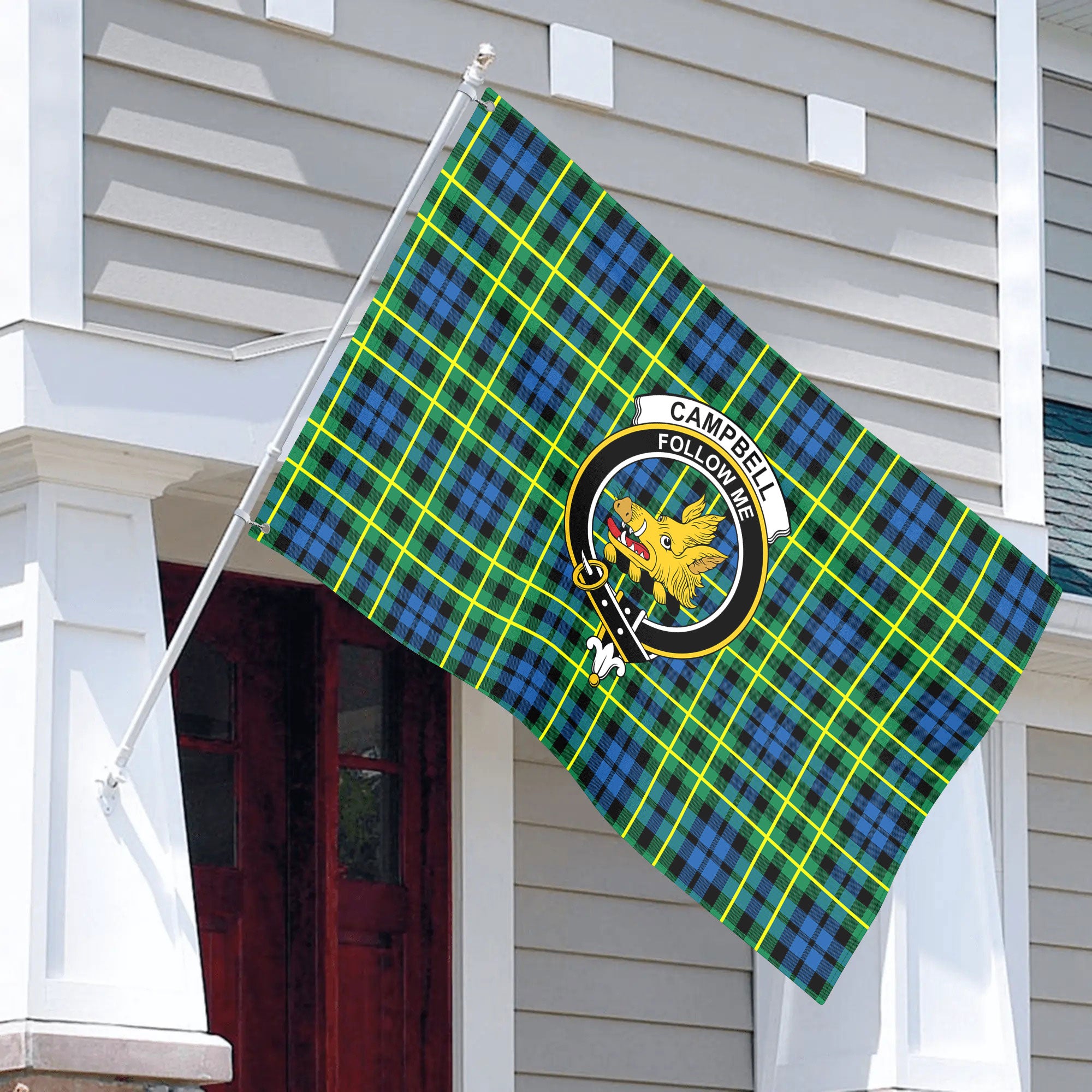 Campbell of Breadalbane Ancient Tartan Crest House Flag