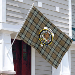 Graham of Menteith Weathered Tartan Crest House Flag