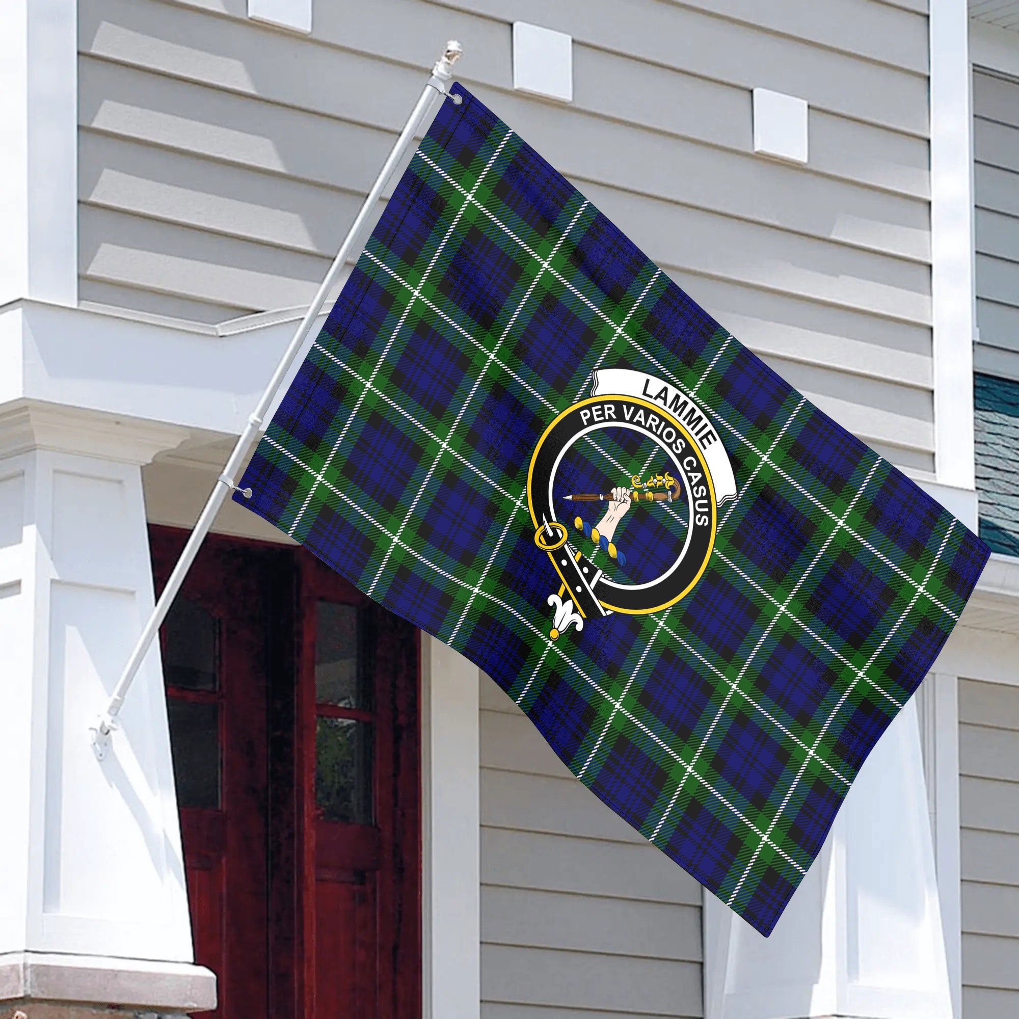 Lammie Tartan Crest House Flag
