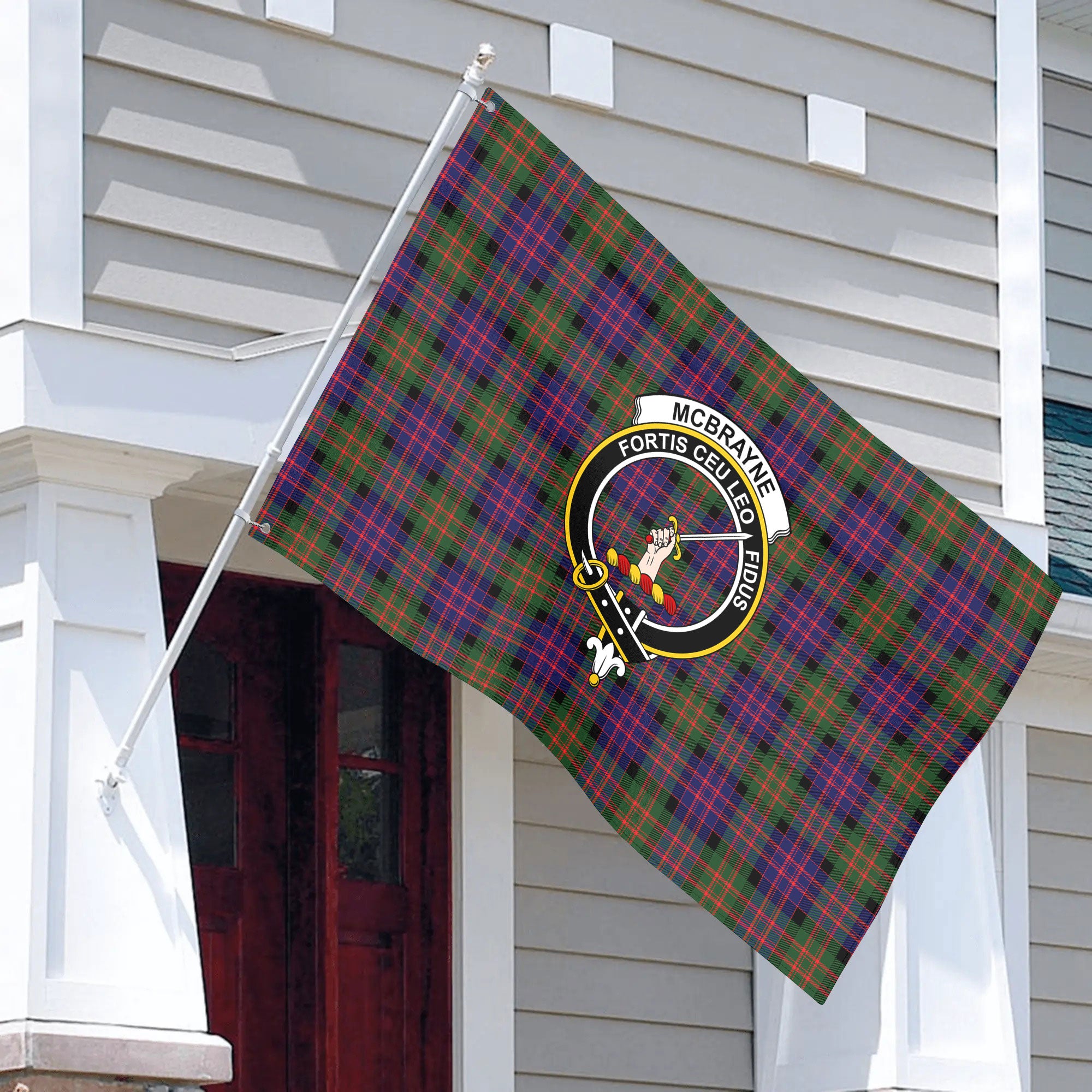 McBrayne Tartan Crest House Flag