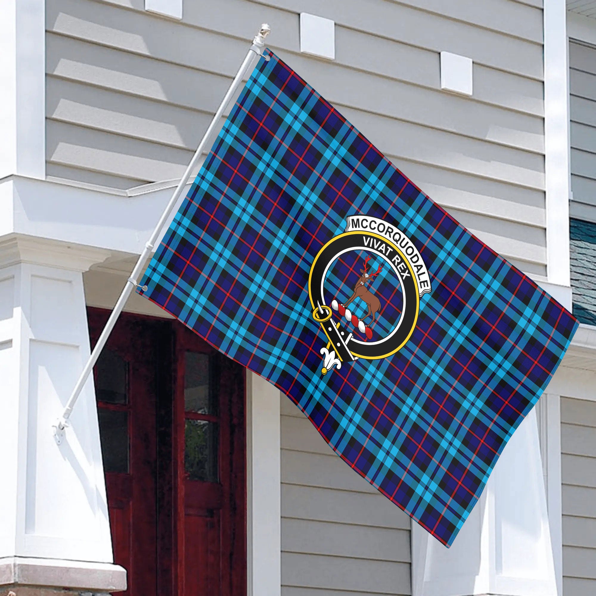 McCorquodale Tartan Crest House Flag