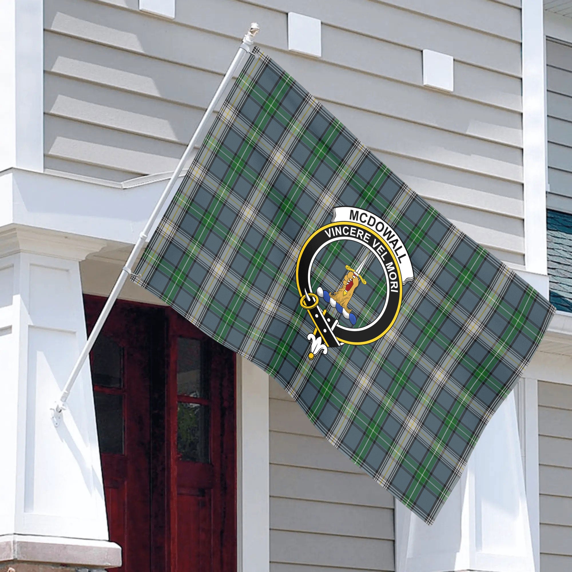 McDowall Tartan Crest House Flag