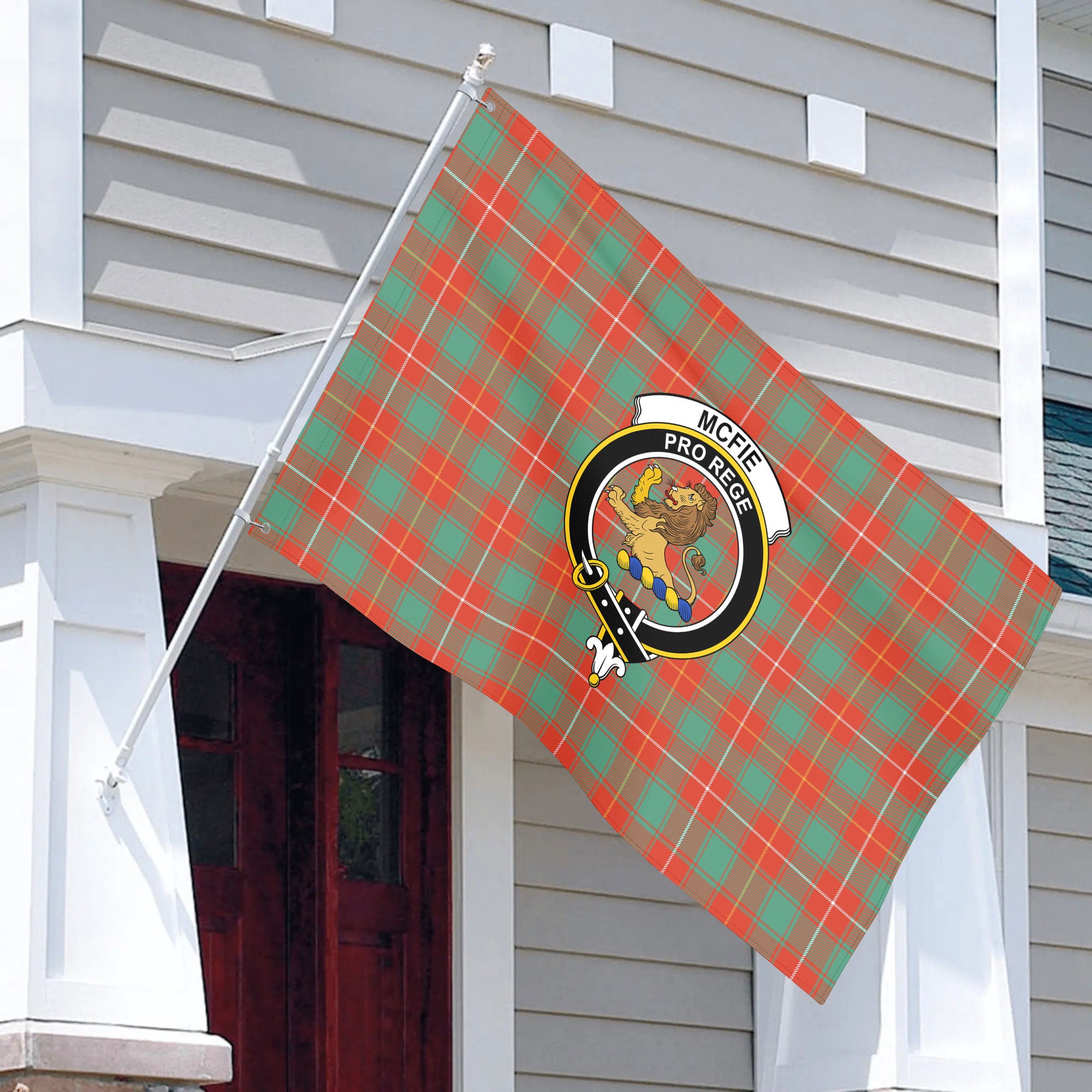 McFie Ancient Tartan Crest House Flag
