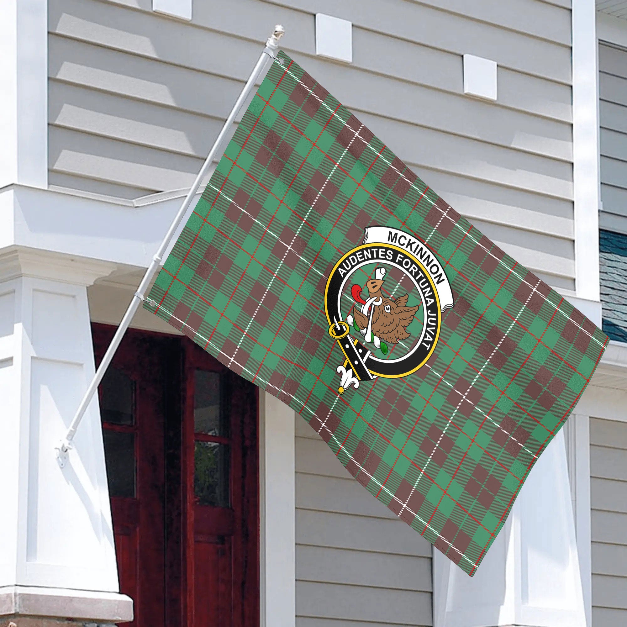 McKinnon Hunting Ancient Tartan Crest House Flag