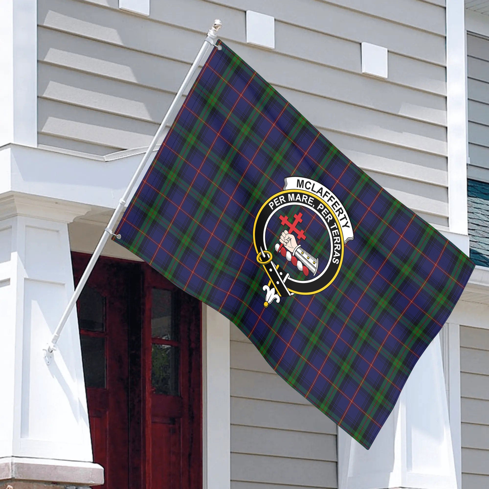 McLafferty Tartan Crest House Flag