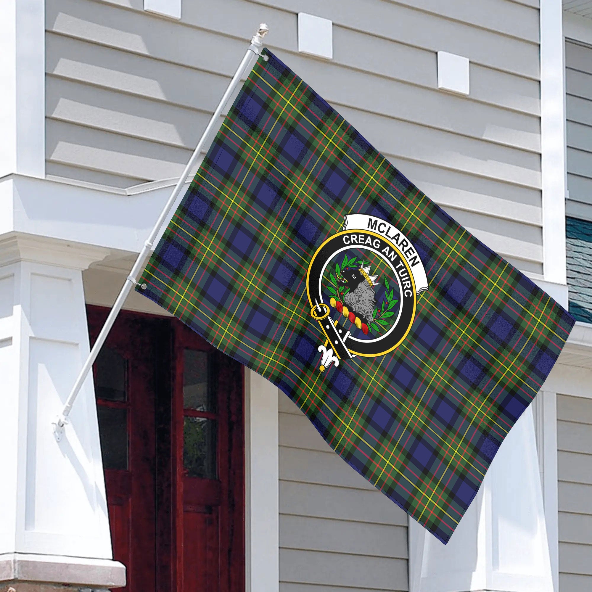 McLaren Modern Tartan Crest House Flag