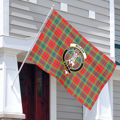 McLean of Duart Modern Tartan Crest House Flag