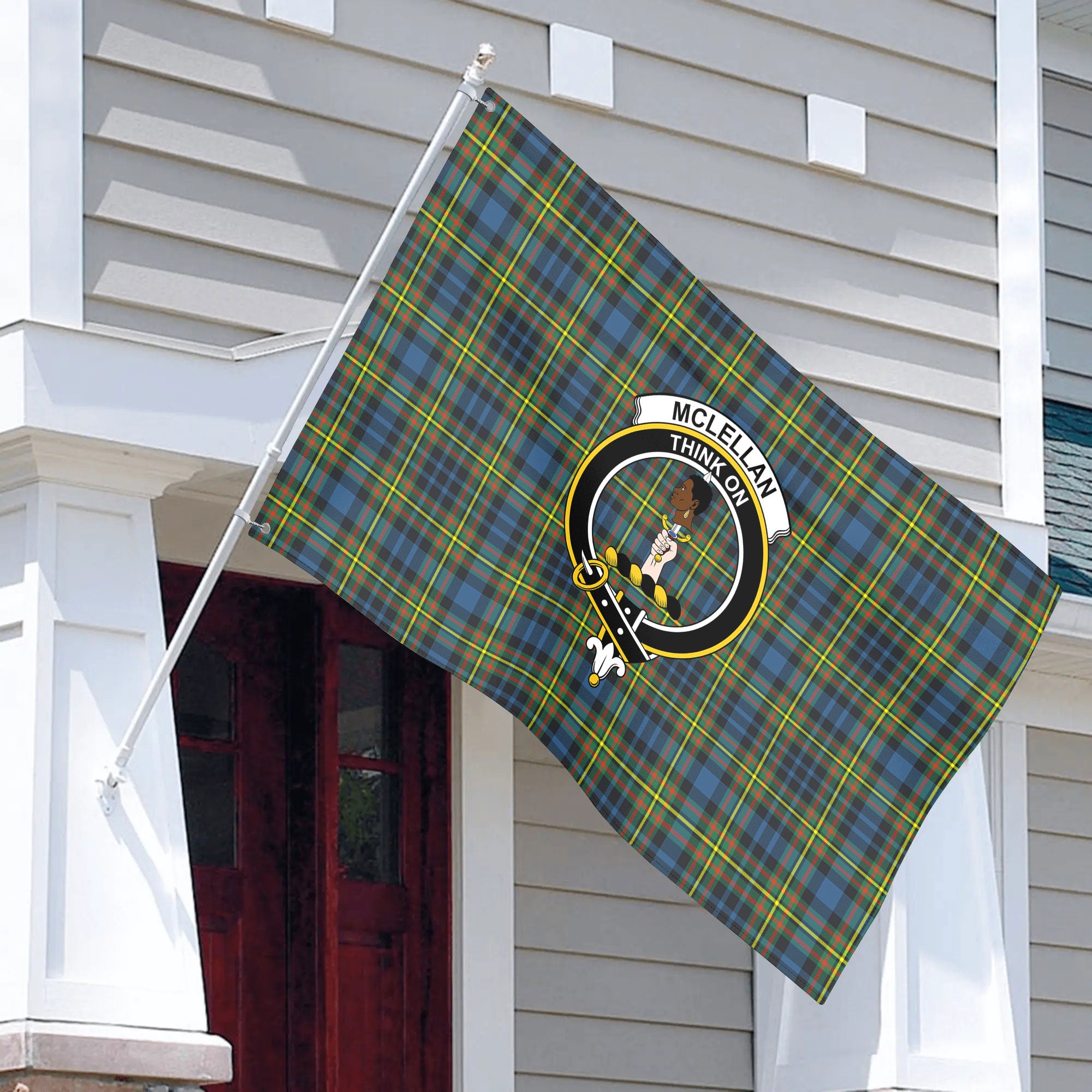 McLellan Ancient Tartan Crest House Flag