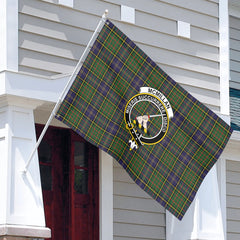 McMillan Hunting Modern Tartan Crest House Flag