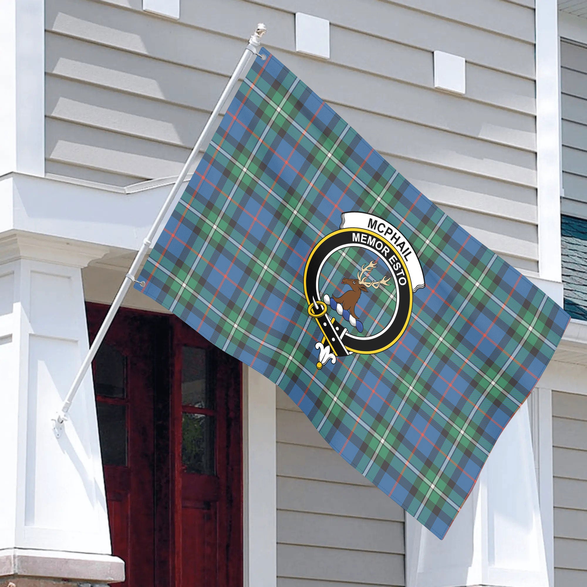McPhail Hunting Ancient Tartan Crest House Flag