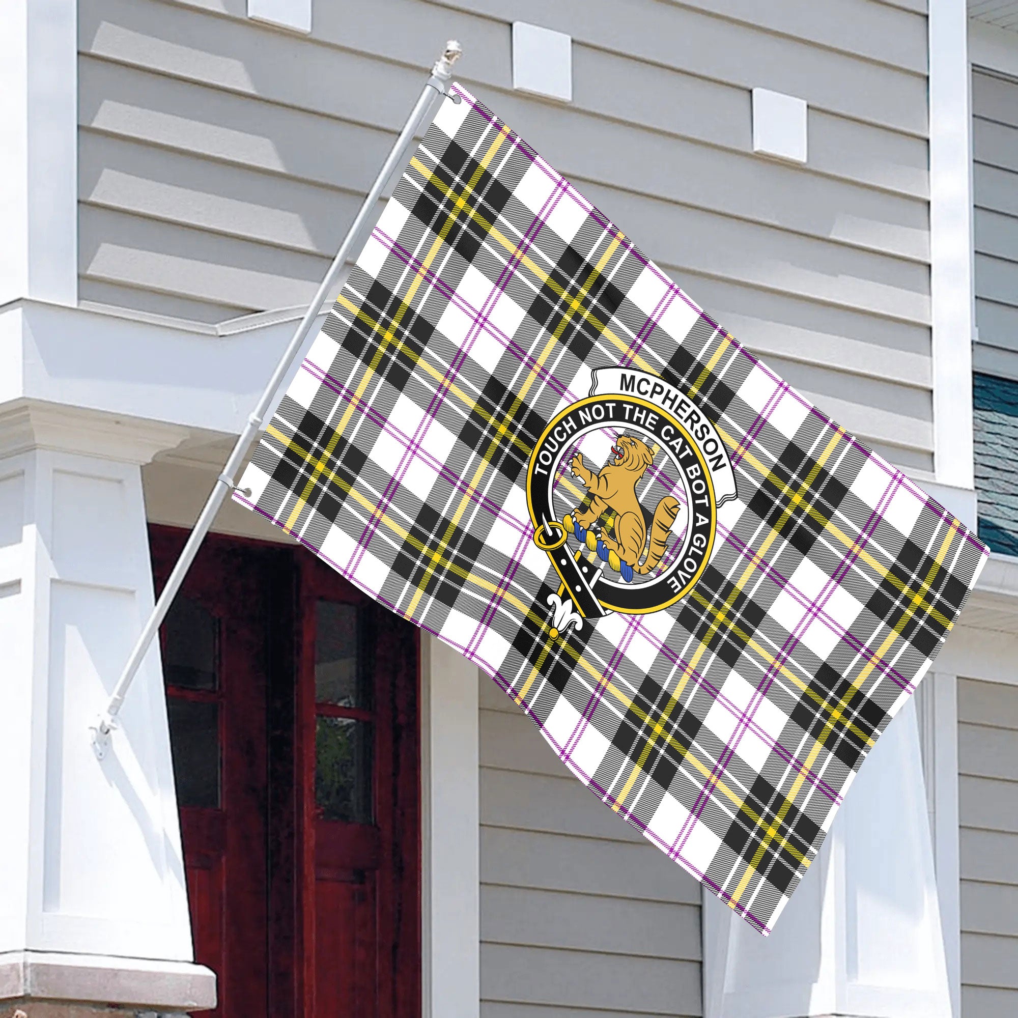 McPherson Dress Modern Tartan Crest House Flag