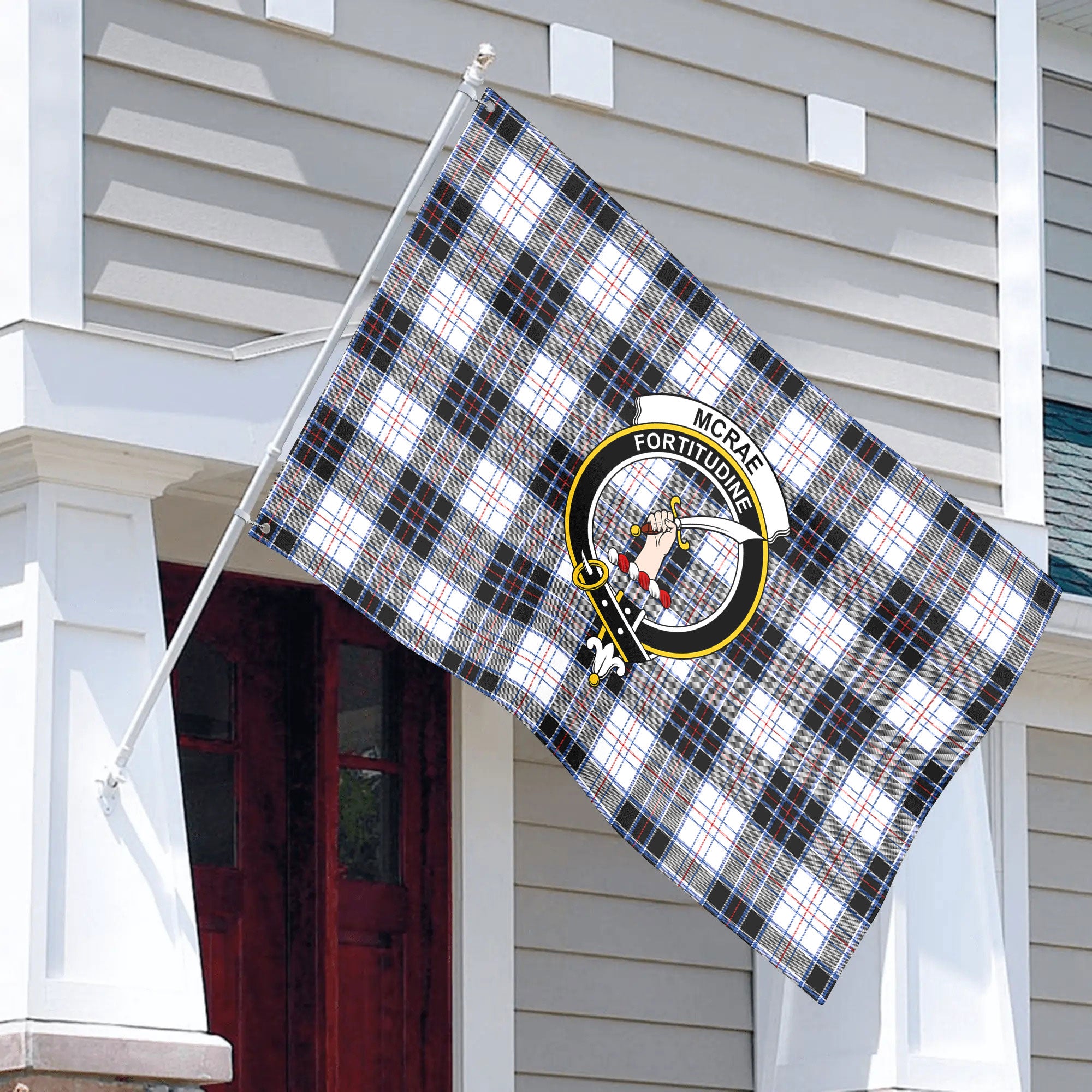 McRae Dress Modern Tartan Crest House Flag