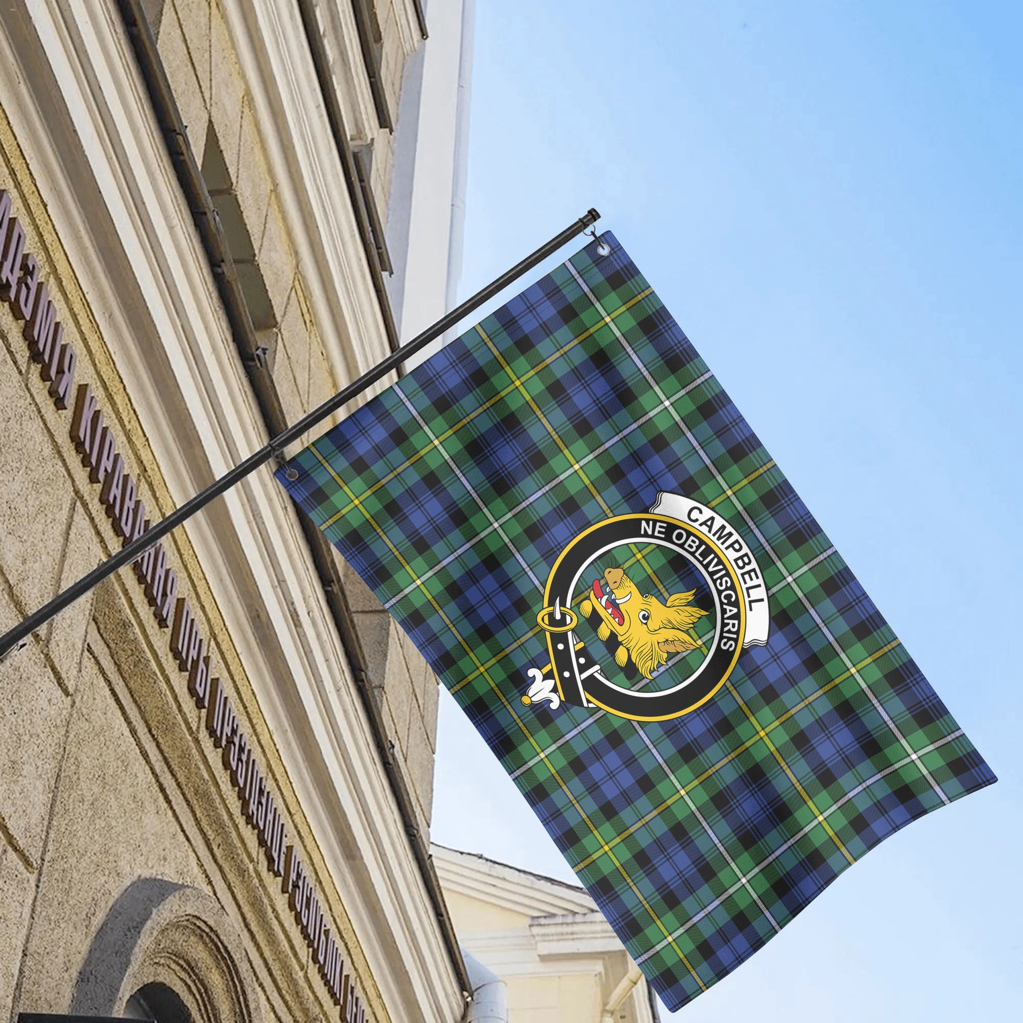 Campbell Argyll Ancient Tartan Crest House Flag