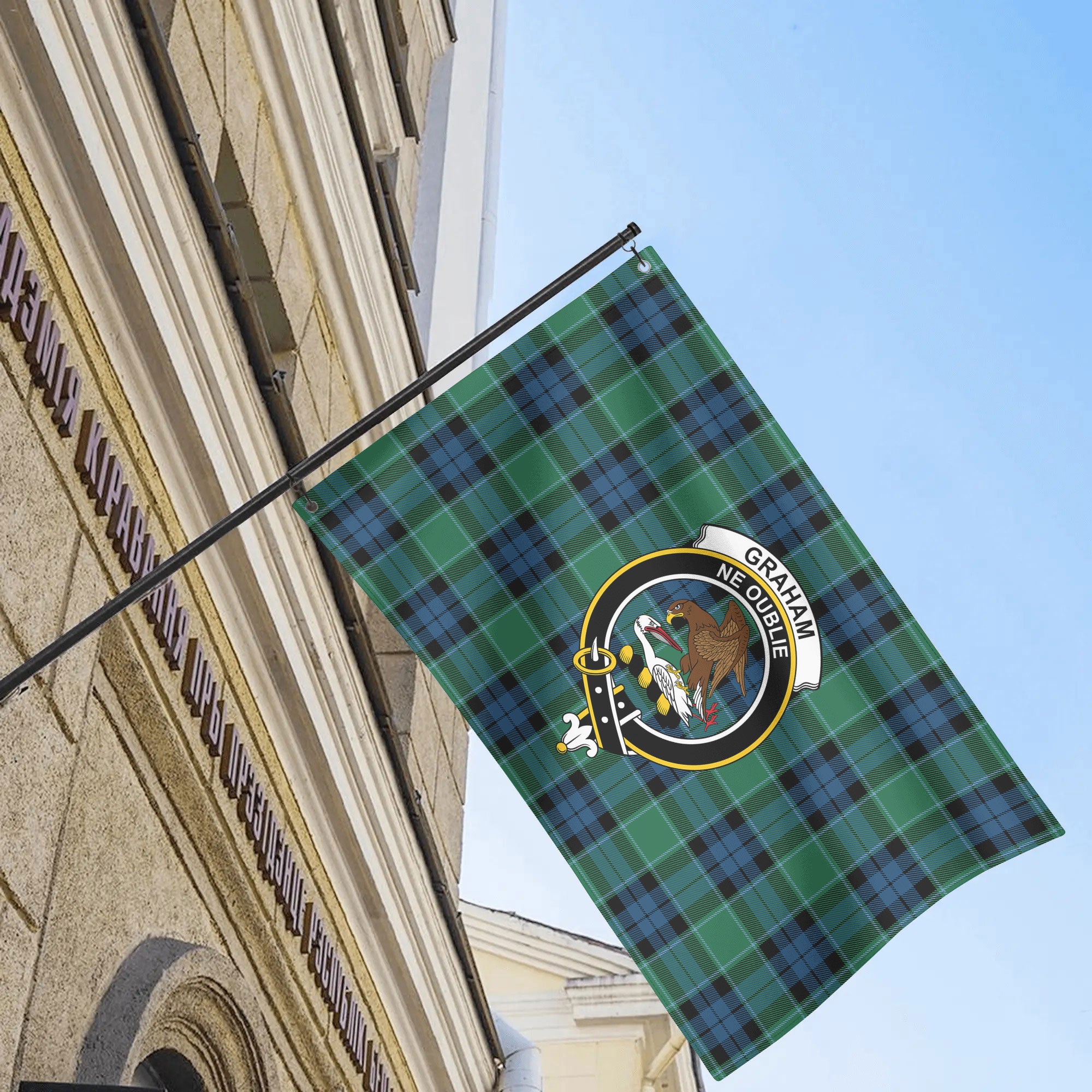 Graham of Menteith Ancient Tartan Crest House Flag