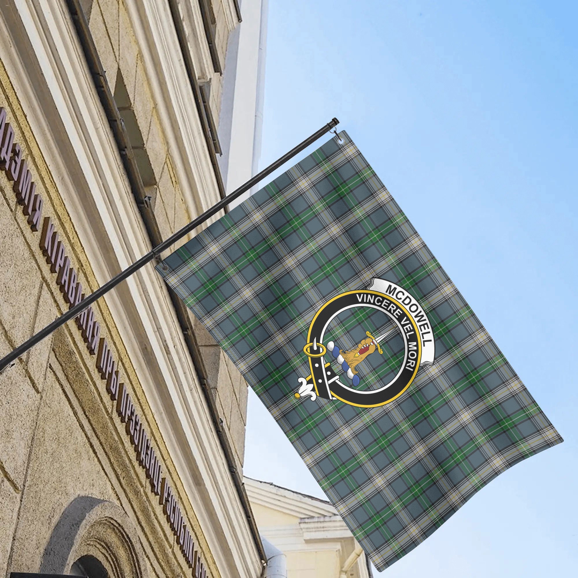 McDowell (MacDowell) Tartan Crest House Flag