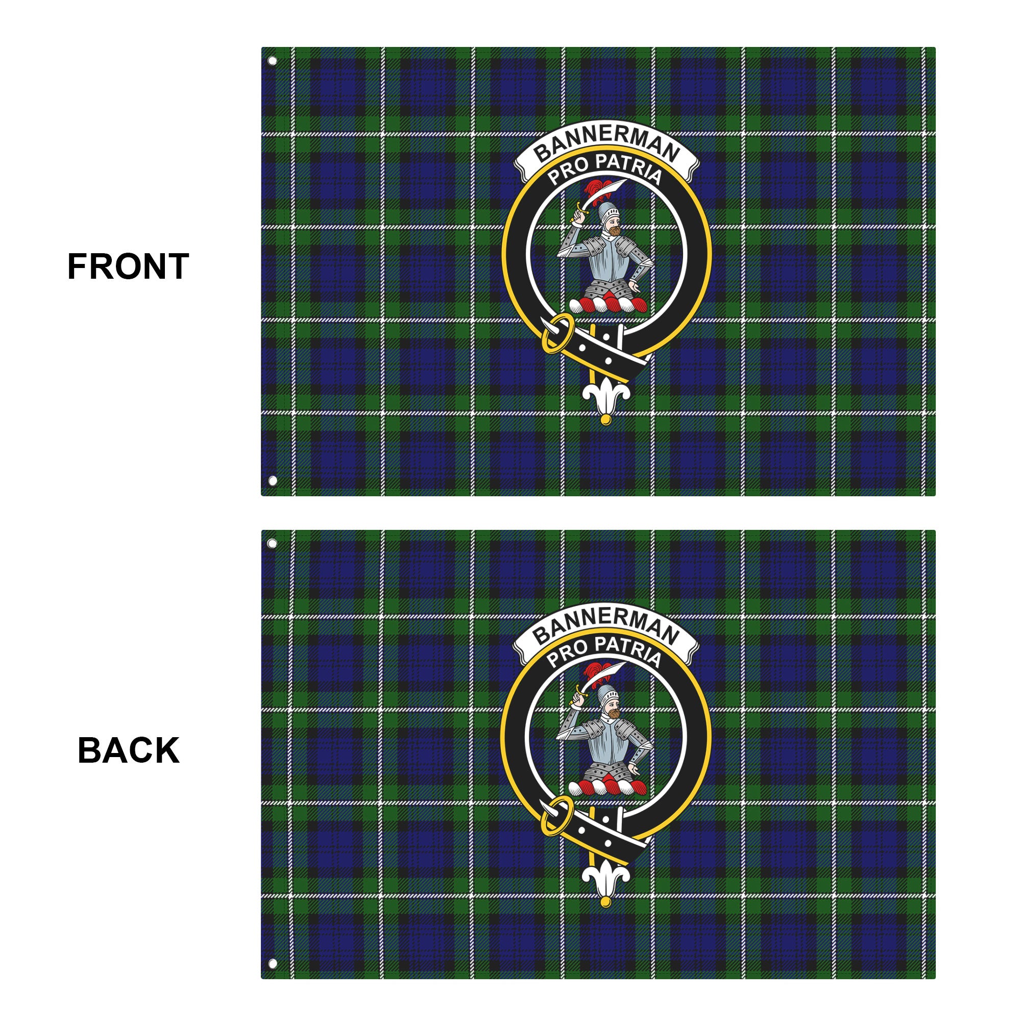 Bannerman Tartan Crest House Flag