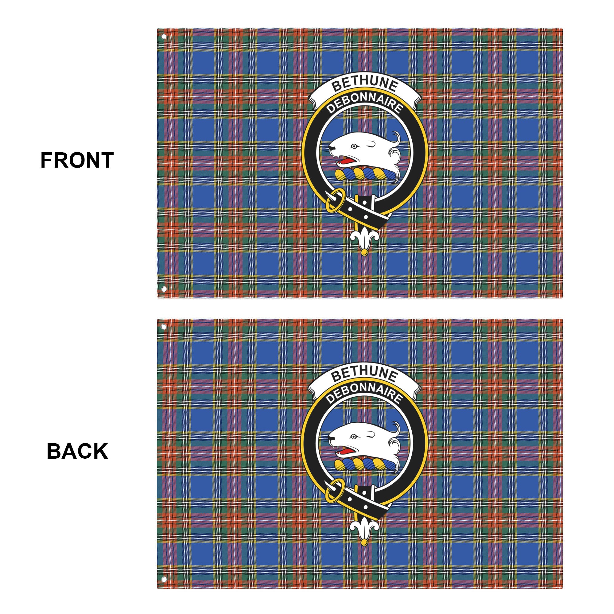 Bethune Ancient Tartan Crest House Flag