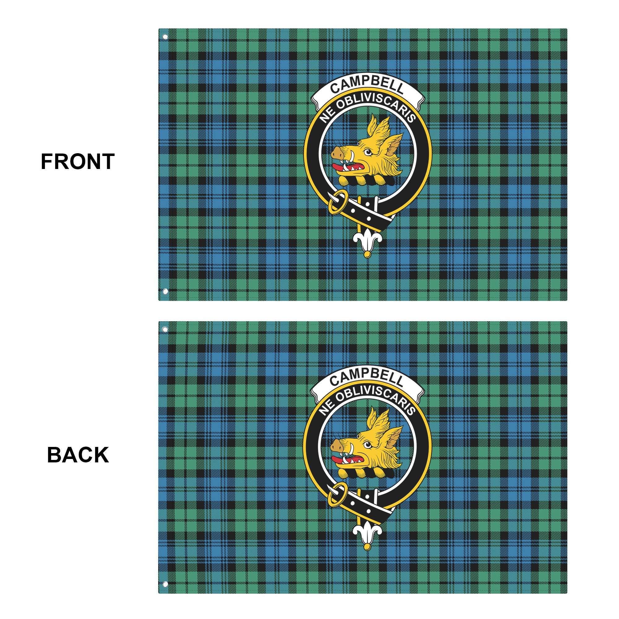 Campbell Ancient 01 Tartan Crest House Flag