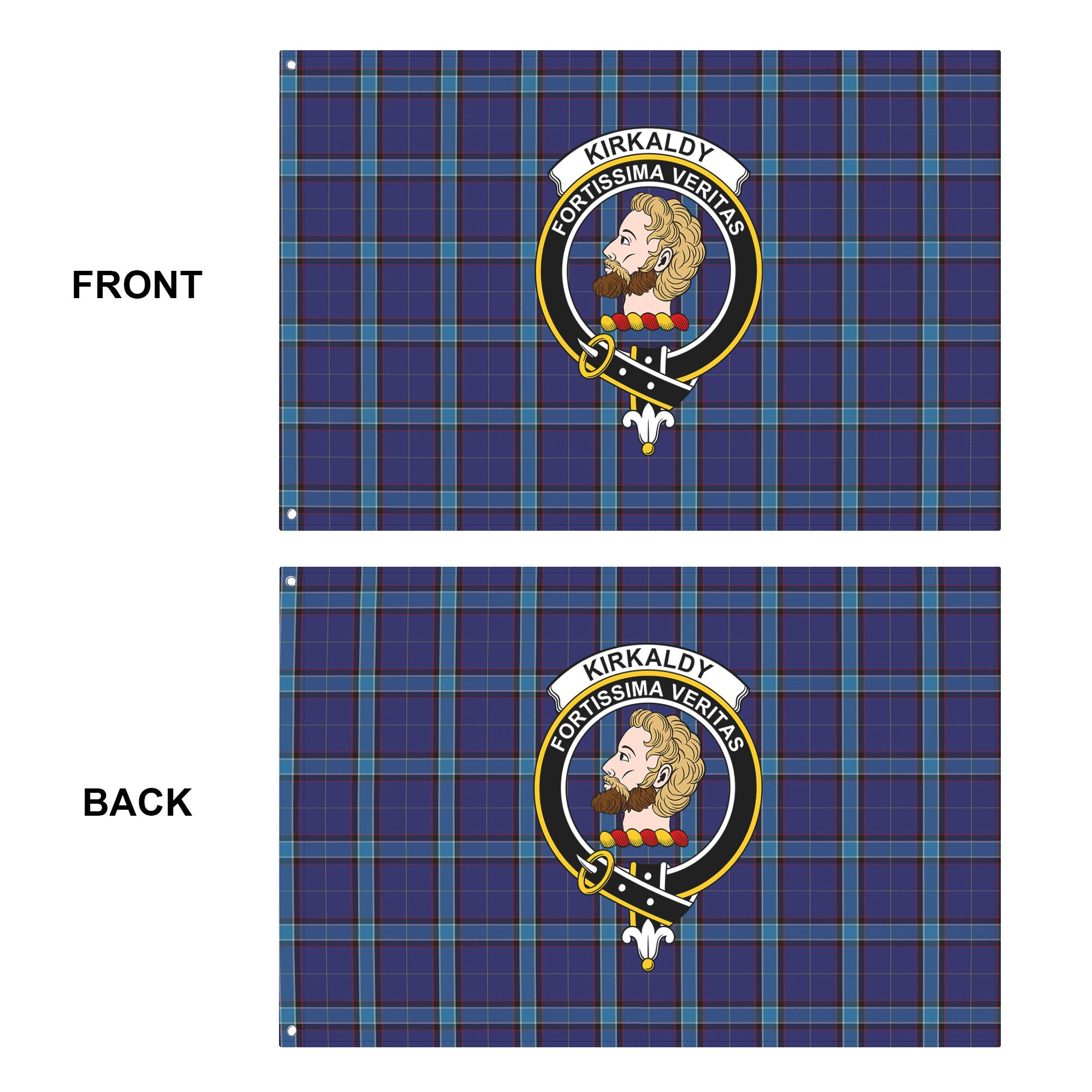 Kirkaldy Tartan Crest House Flag