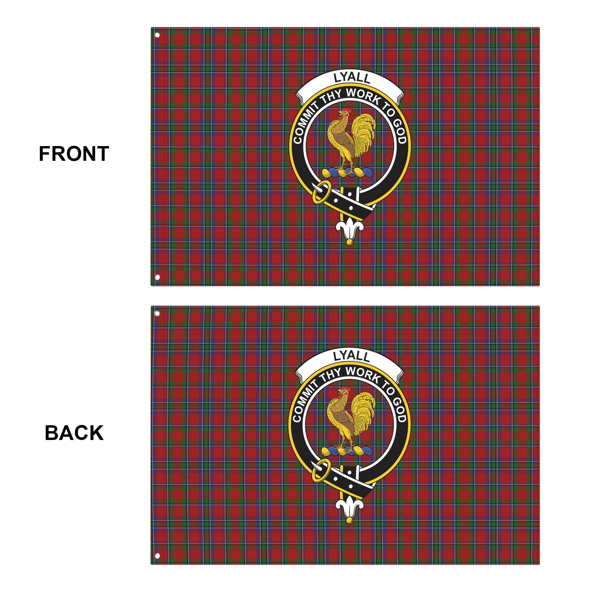 Lyall Tartan Crest House Flag