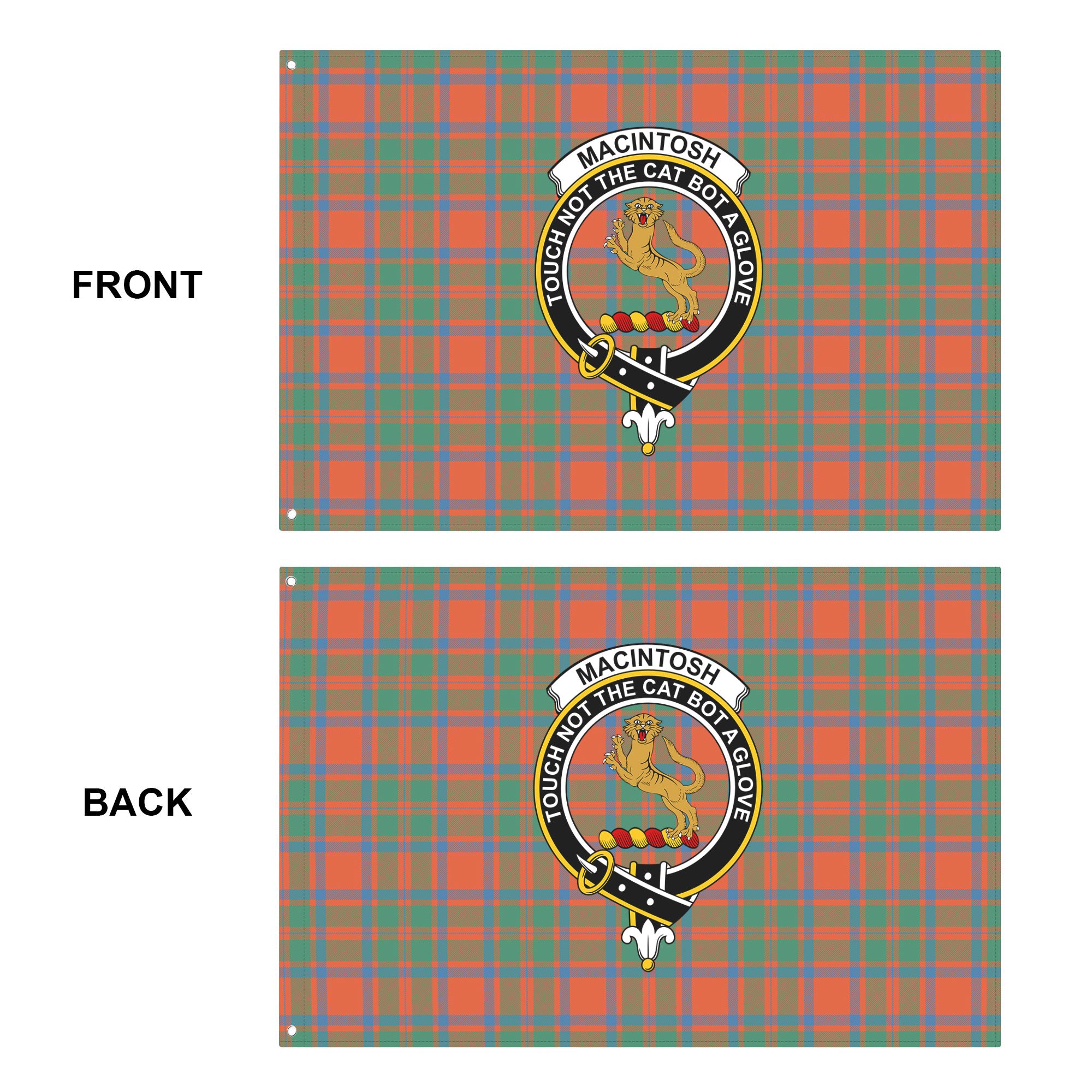 MacIntosh Ancient Tartan Crest House Flag