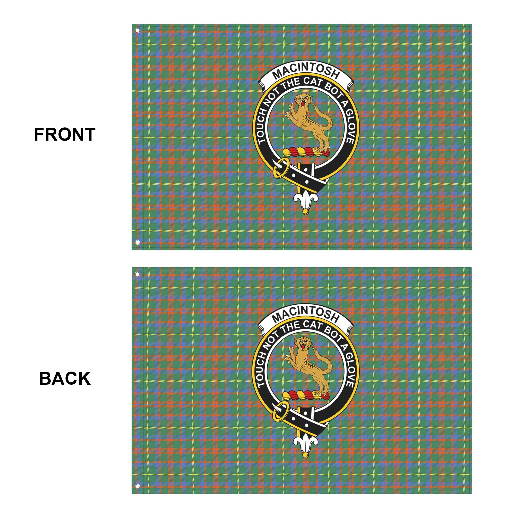 MacIntosh Hunting Ancient Tartan Crest House Flag