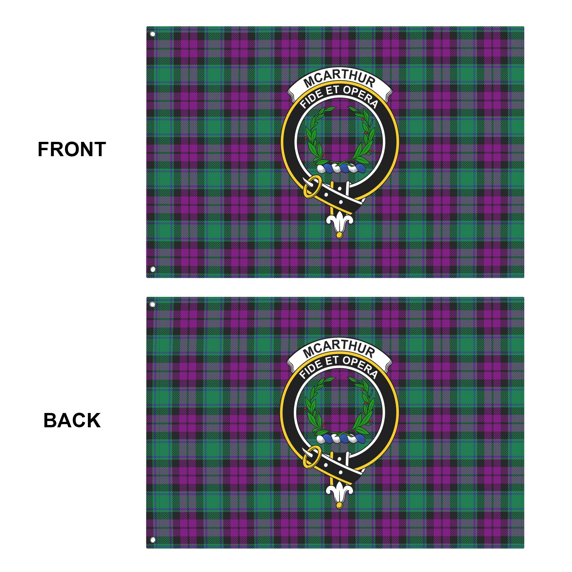 McArthur - Milton Tartan Crest House Flag