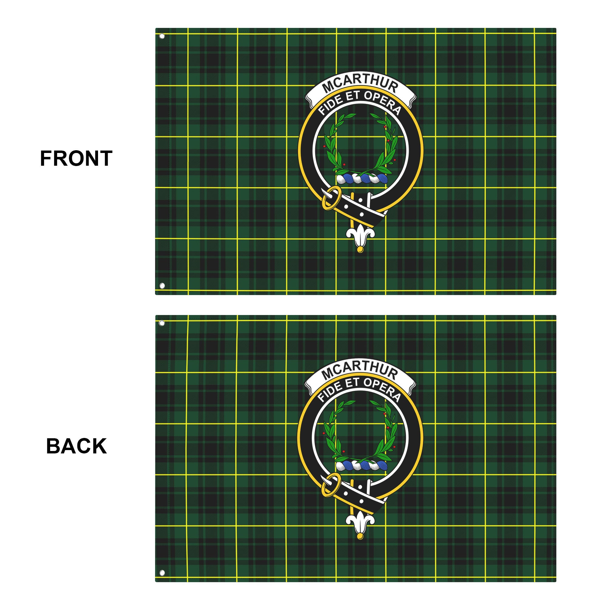 McArthur Modern Tartan Crest House Flag