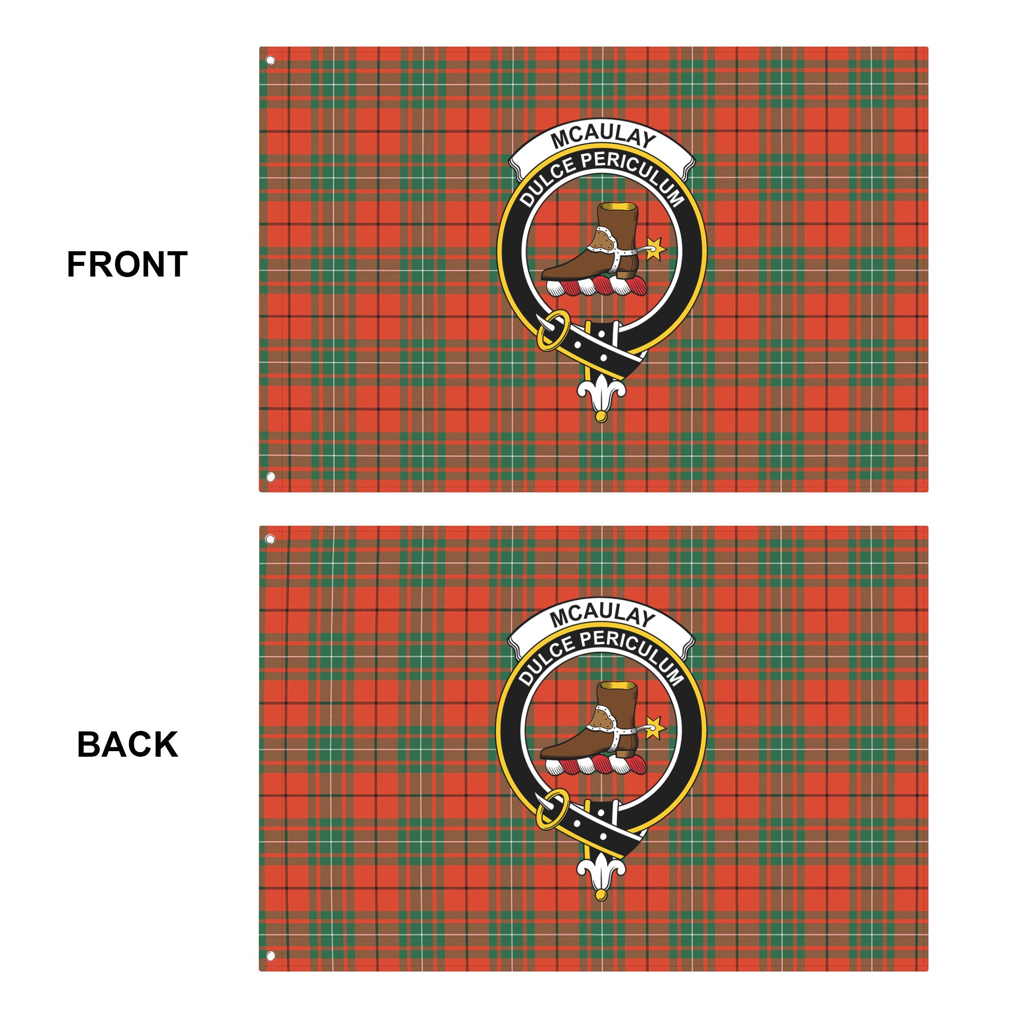 McAulay Ancient Tartan Crest House Flag