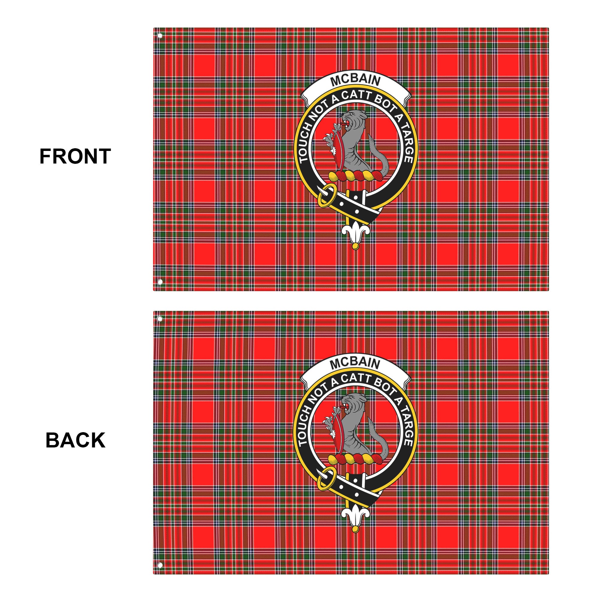 McBain Tartan Crest House Flag