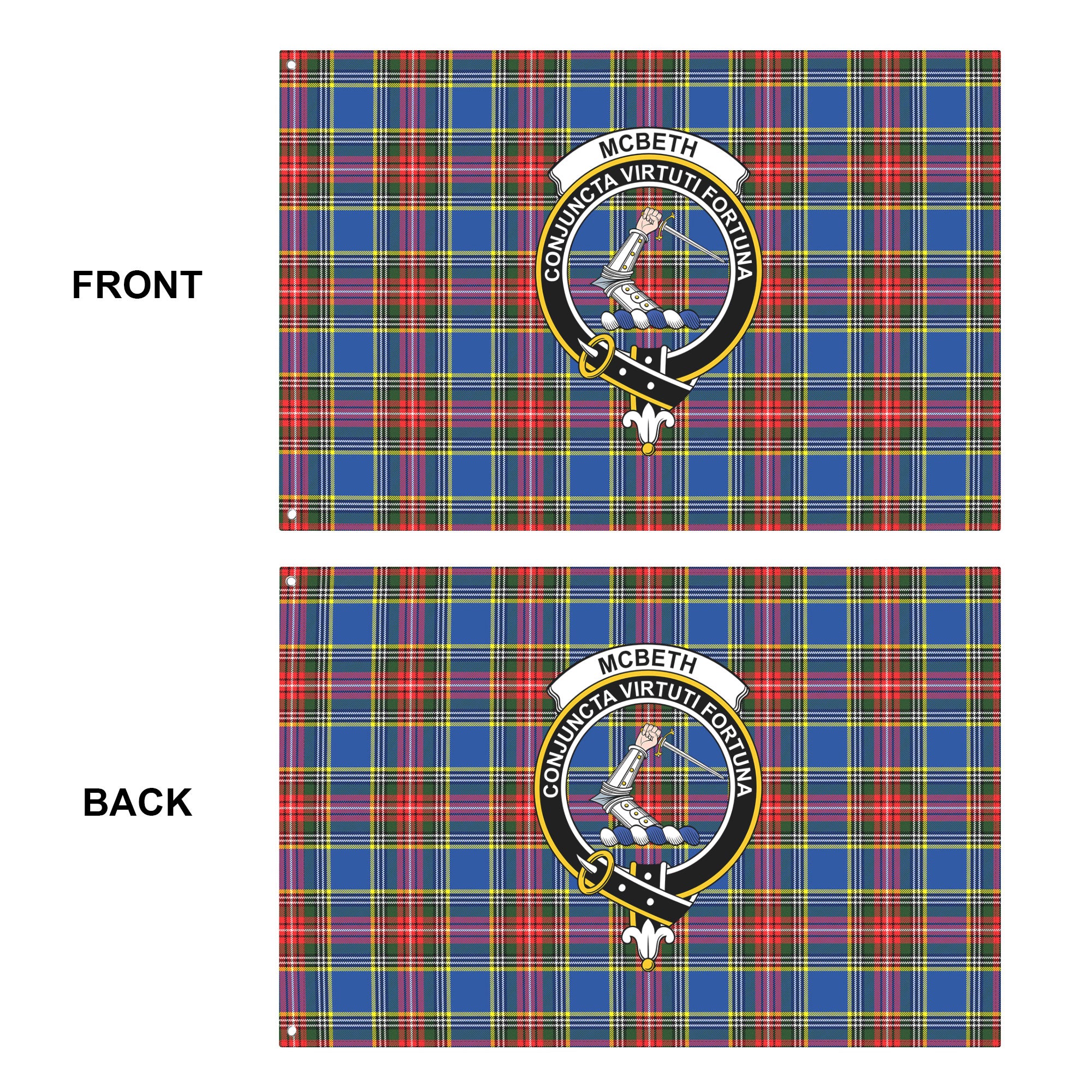 McBeth Modern Tartan Crest House Flag