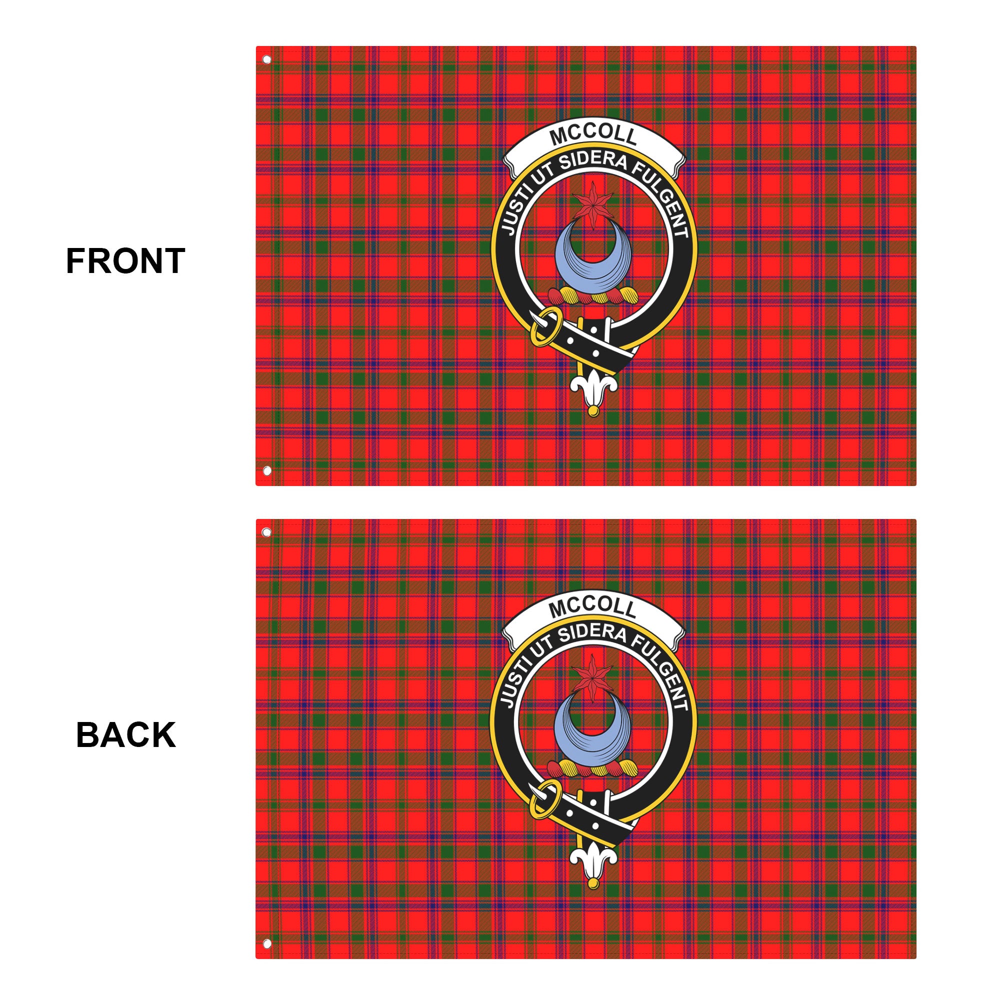 McColl Tartan Crest House Flag