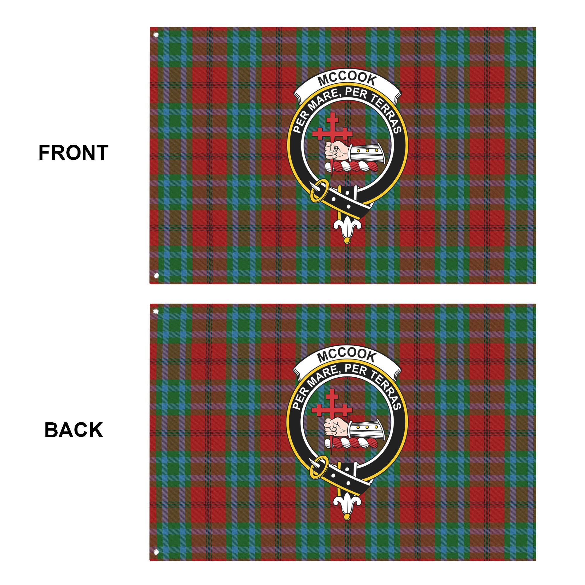 McCook Tartan Crest House Flag
