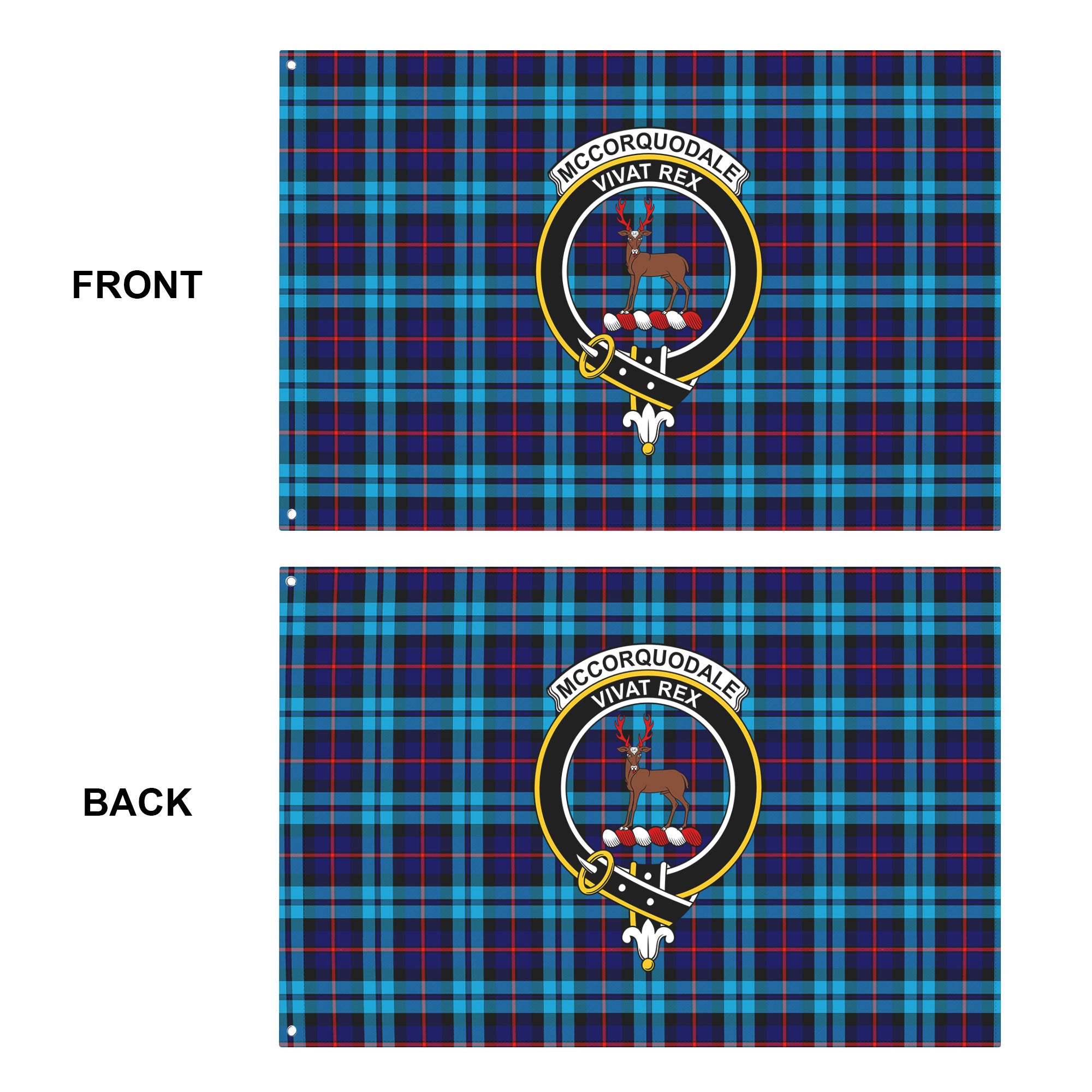 McCorquodale Tartan Crest House Flag