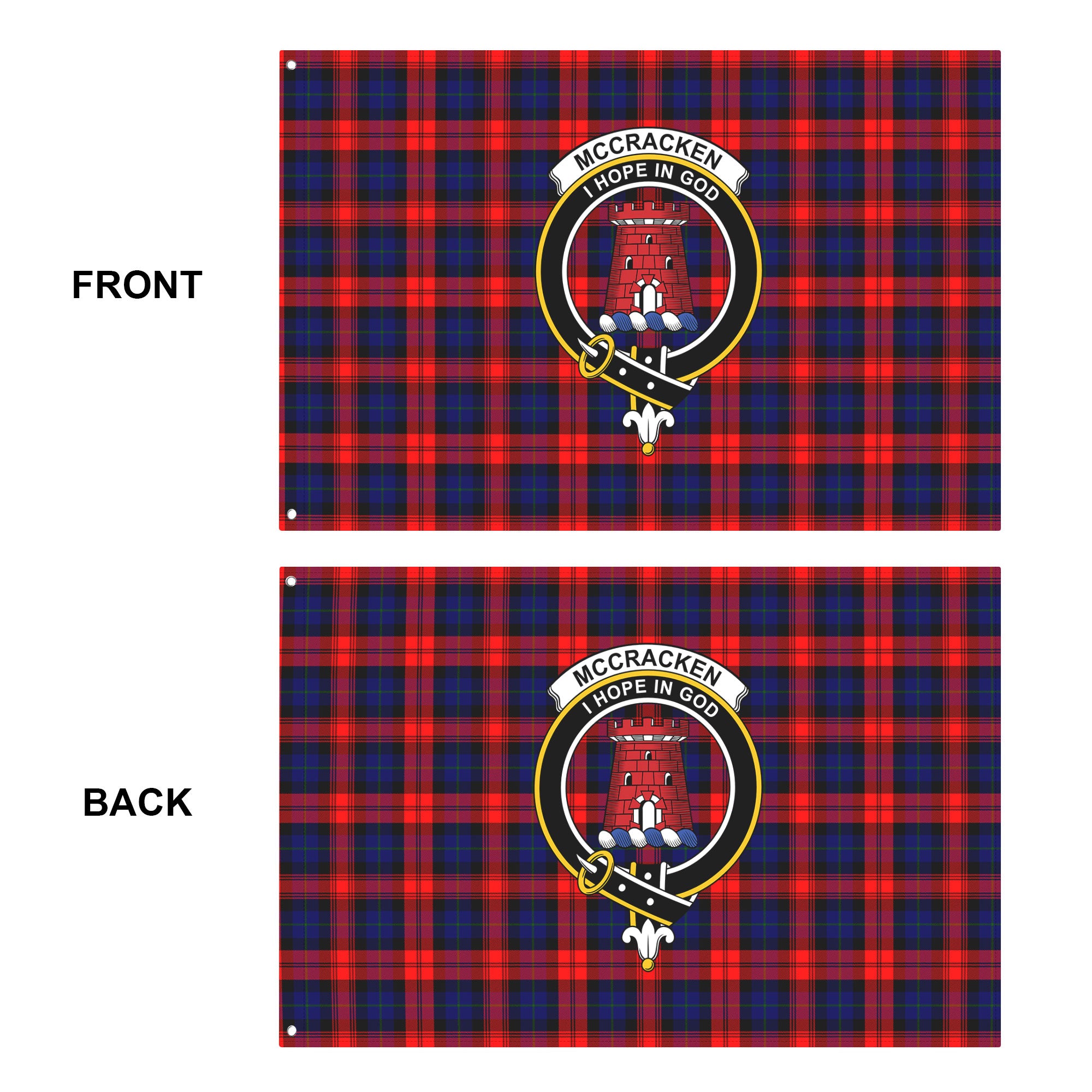 McCracken Tartan Crest House Flag