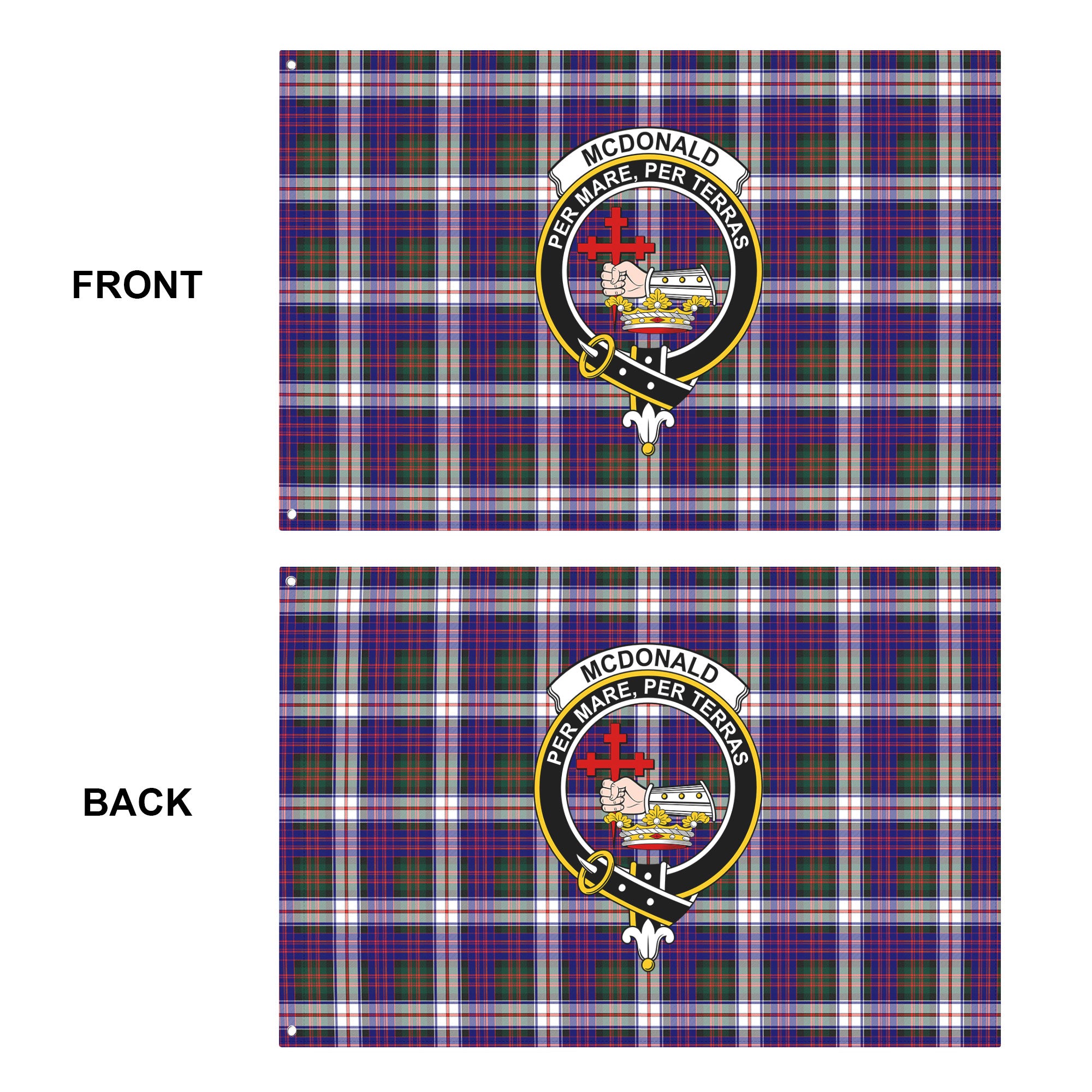 McDonald Dress Modern Tartan Crest House Flag