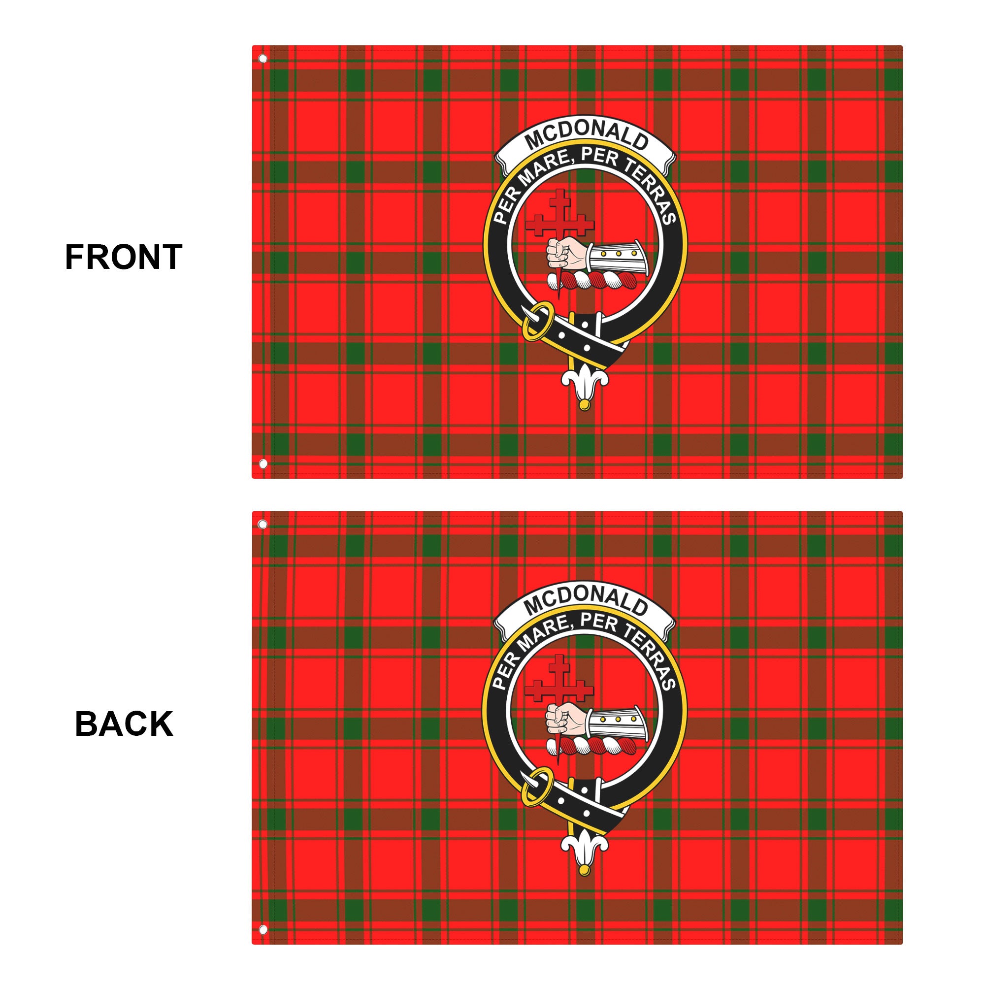 McDonald of Sleat Tartan Crest House Flag